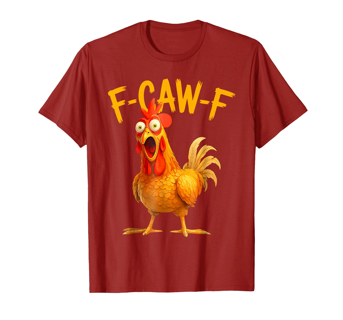 F-Caw-F Pun Funny Chicken Rooster Cawing Grunge T-Shirt