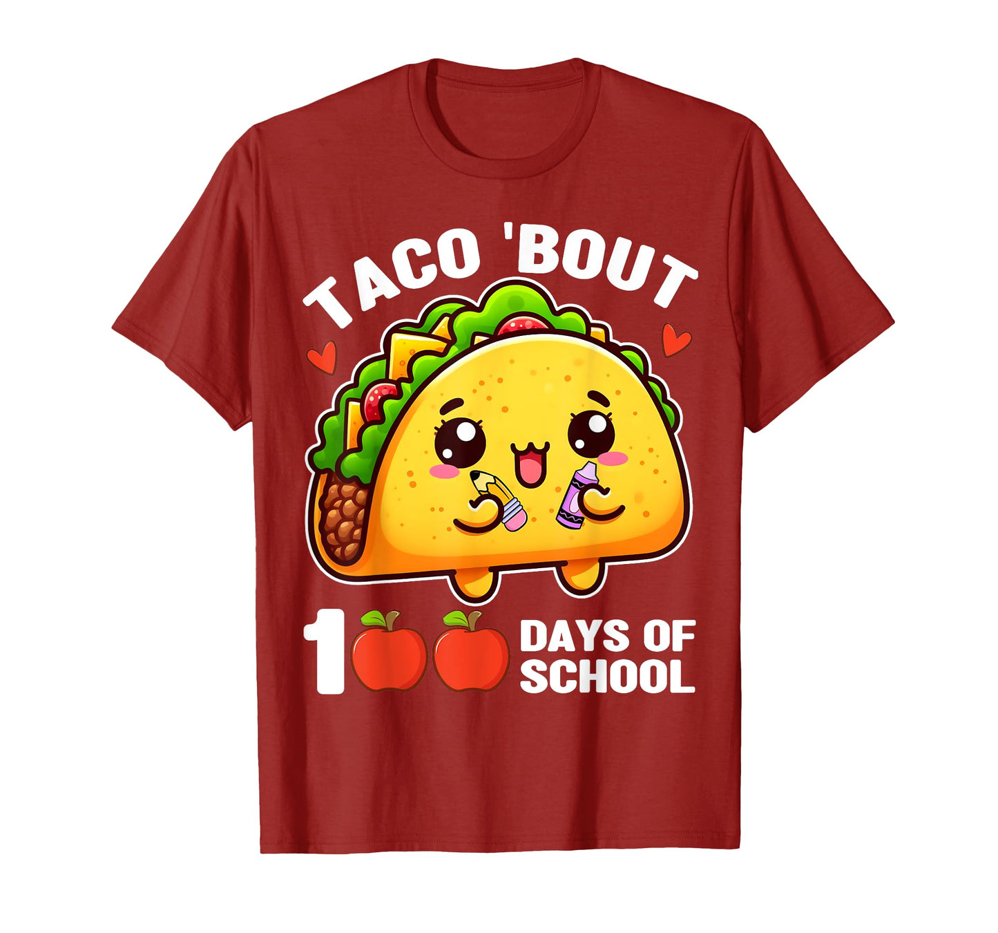 Funny Taco Bout 100 Days of School 100th Day Of School Kids T-Shirt