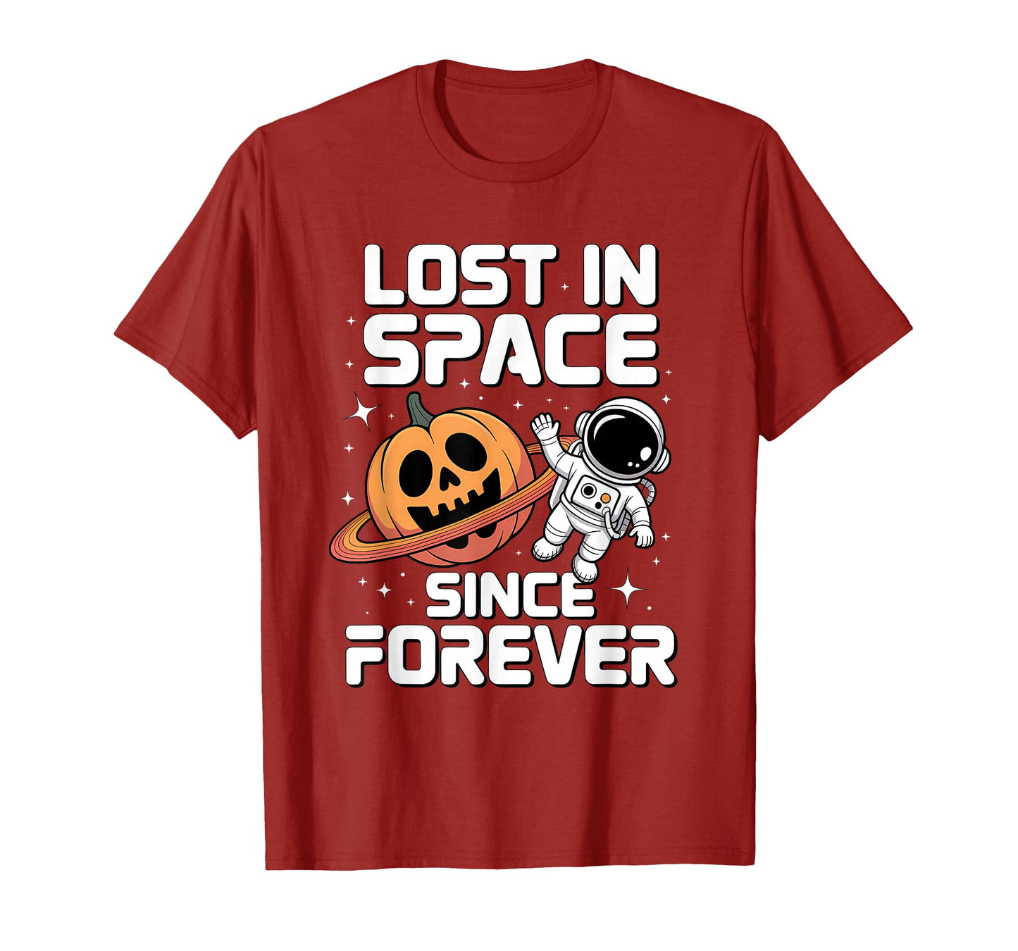 Skeleton Astronaut Halloween Funny Spooky Space T-Shirt