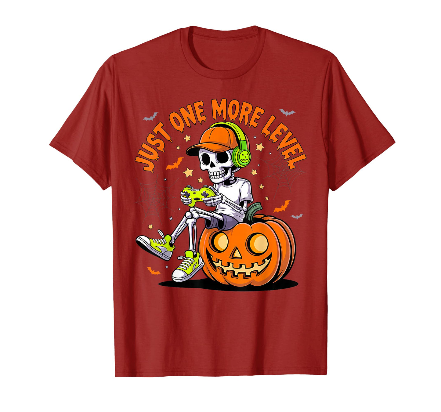 Funny Video Game Halloween Skeleton Gamer Costume Men Boys T-Shirt