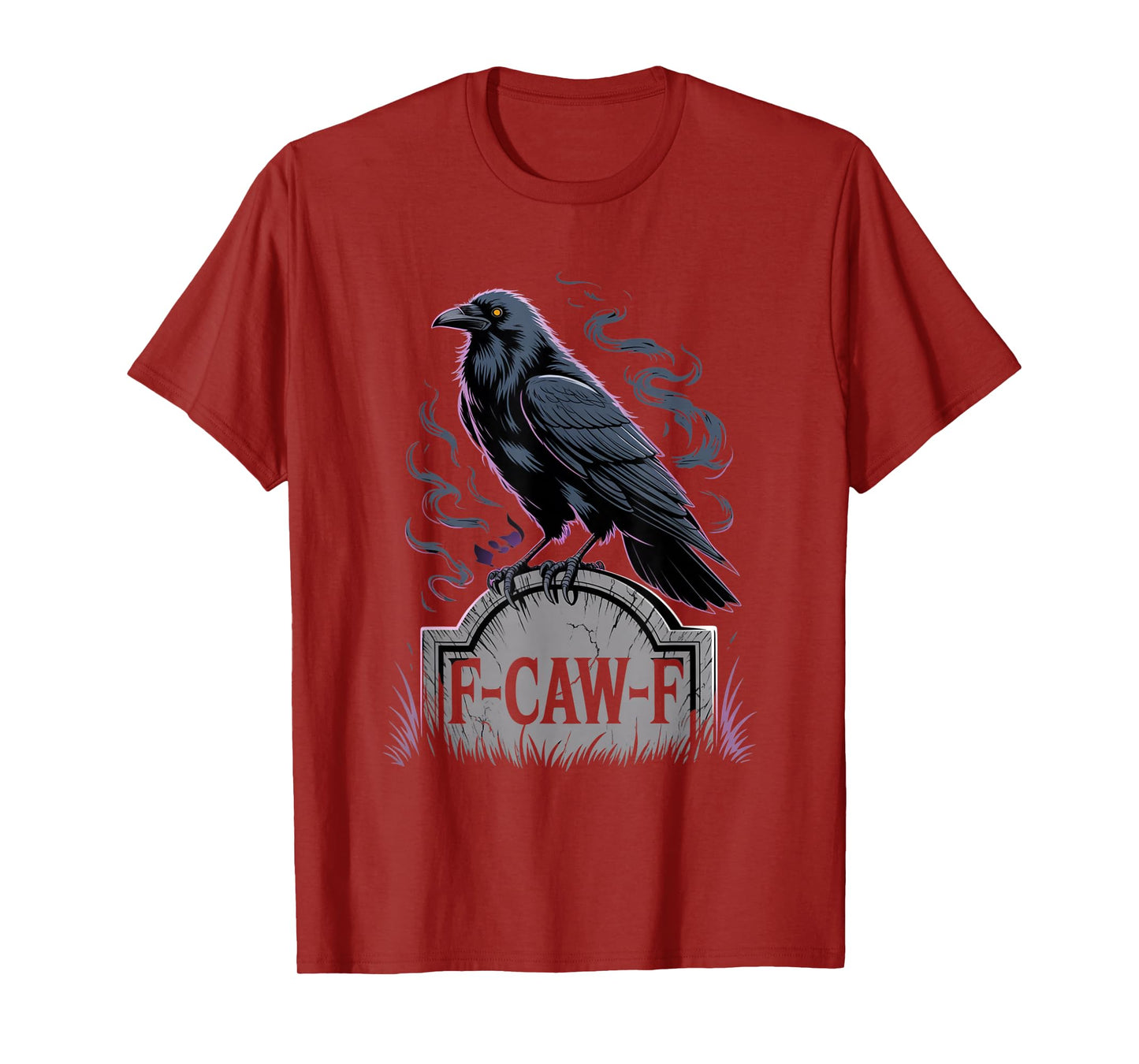 F-Caw-F Crow Funny Gothic Moon Black Bird Halloween T-Shirt
