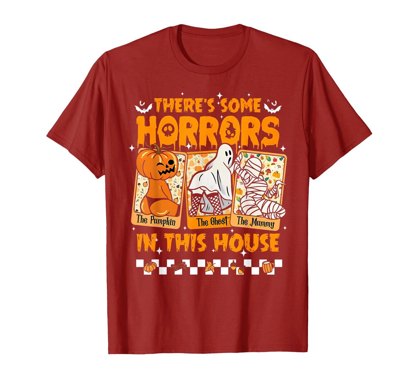 There's Some Horrors in This House Funny Horror Characters T-Shirt