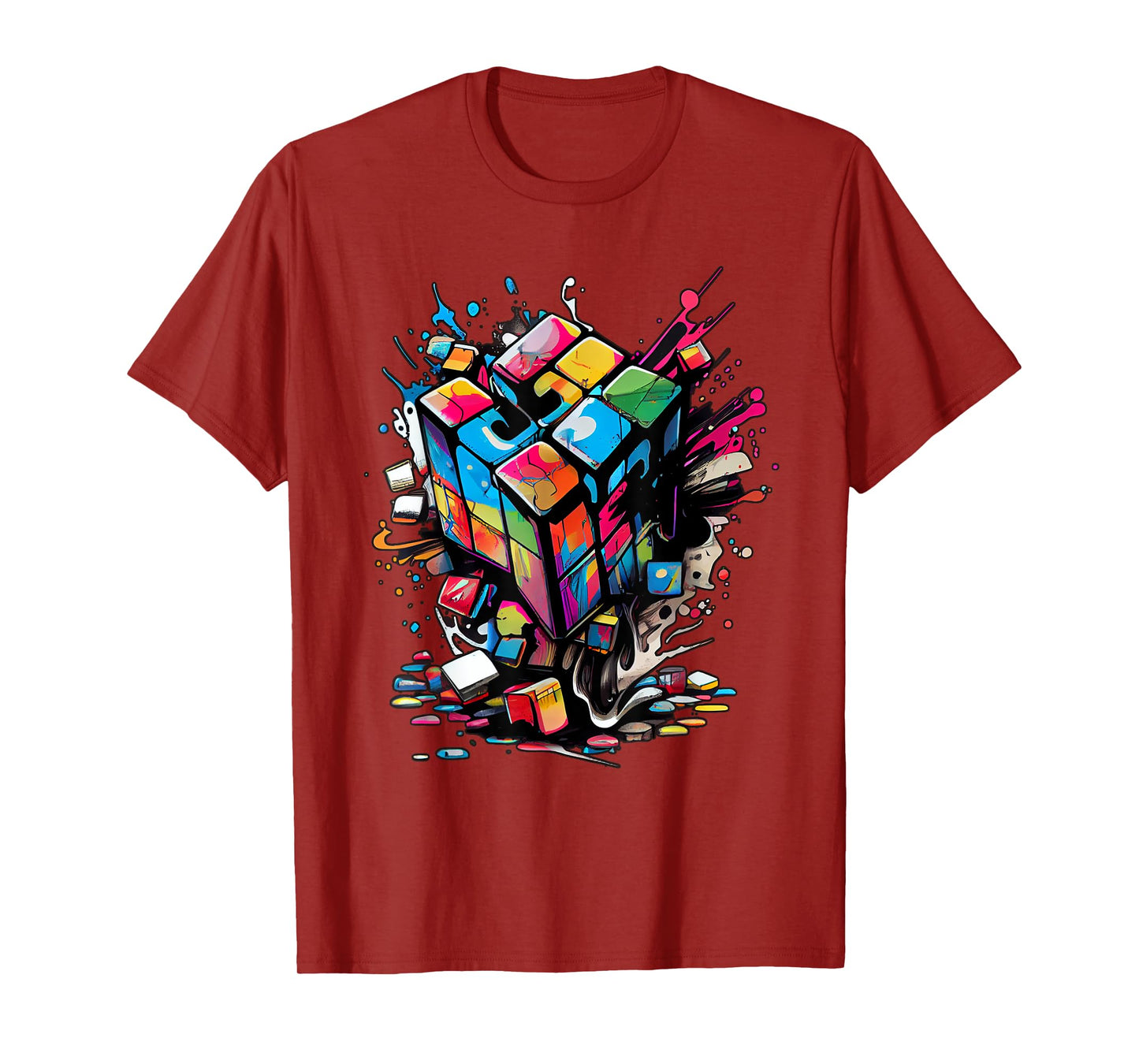 Puzzle Cube Exploding Speed Cubing 80's Youth Vintage Math T-Shirt