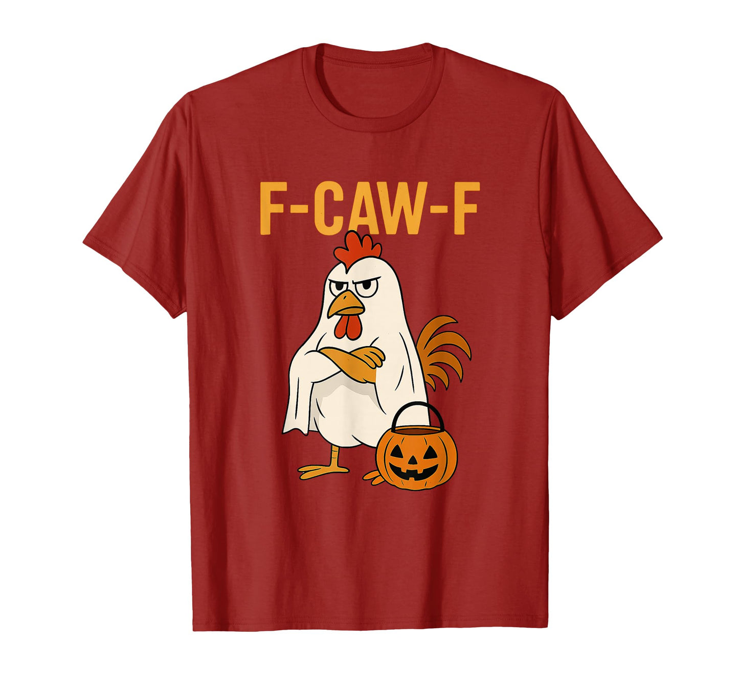Funny F-Caw-F Chicken FCAWF Chicken Rooster Meme Halloween T-Shirt