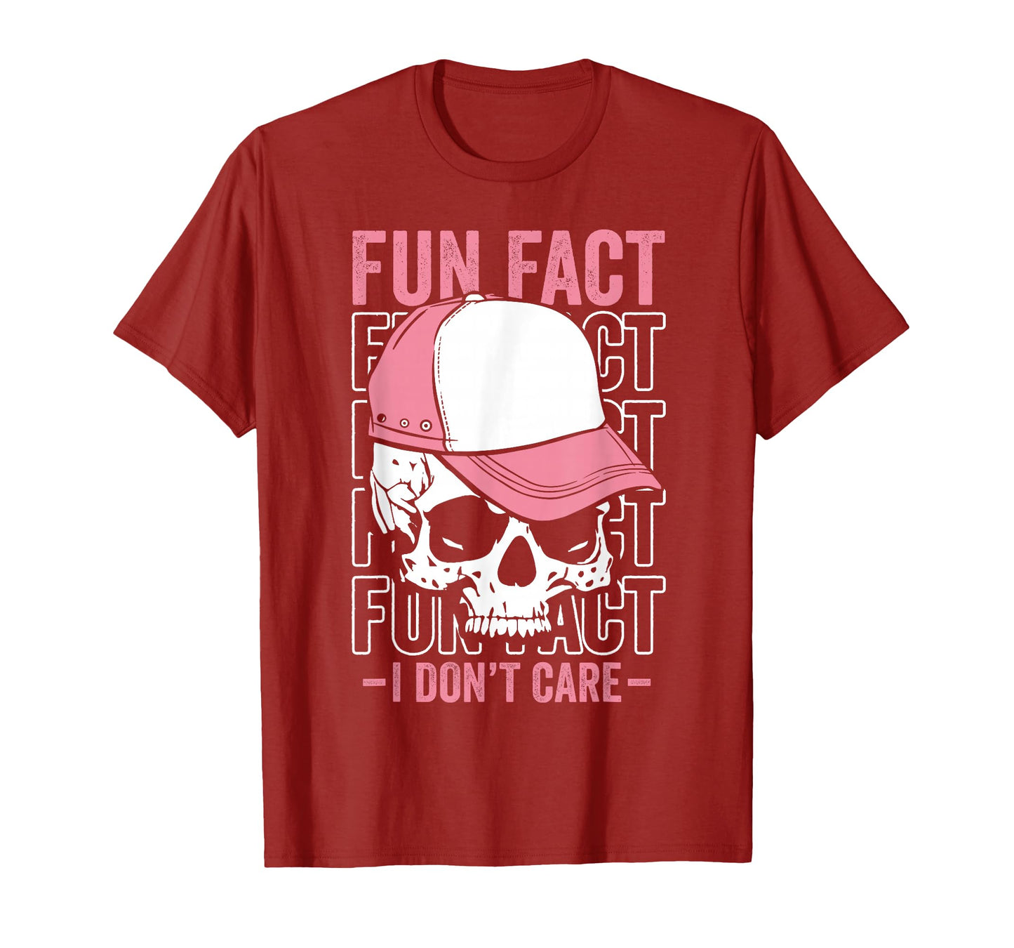 Skeleton Skull Fun Fact Dont Care Sarcastic Humor Halloween T-Shirt