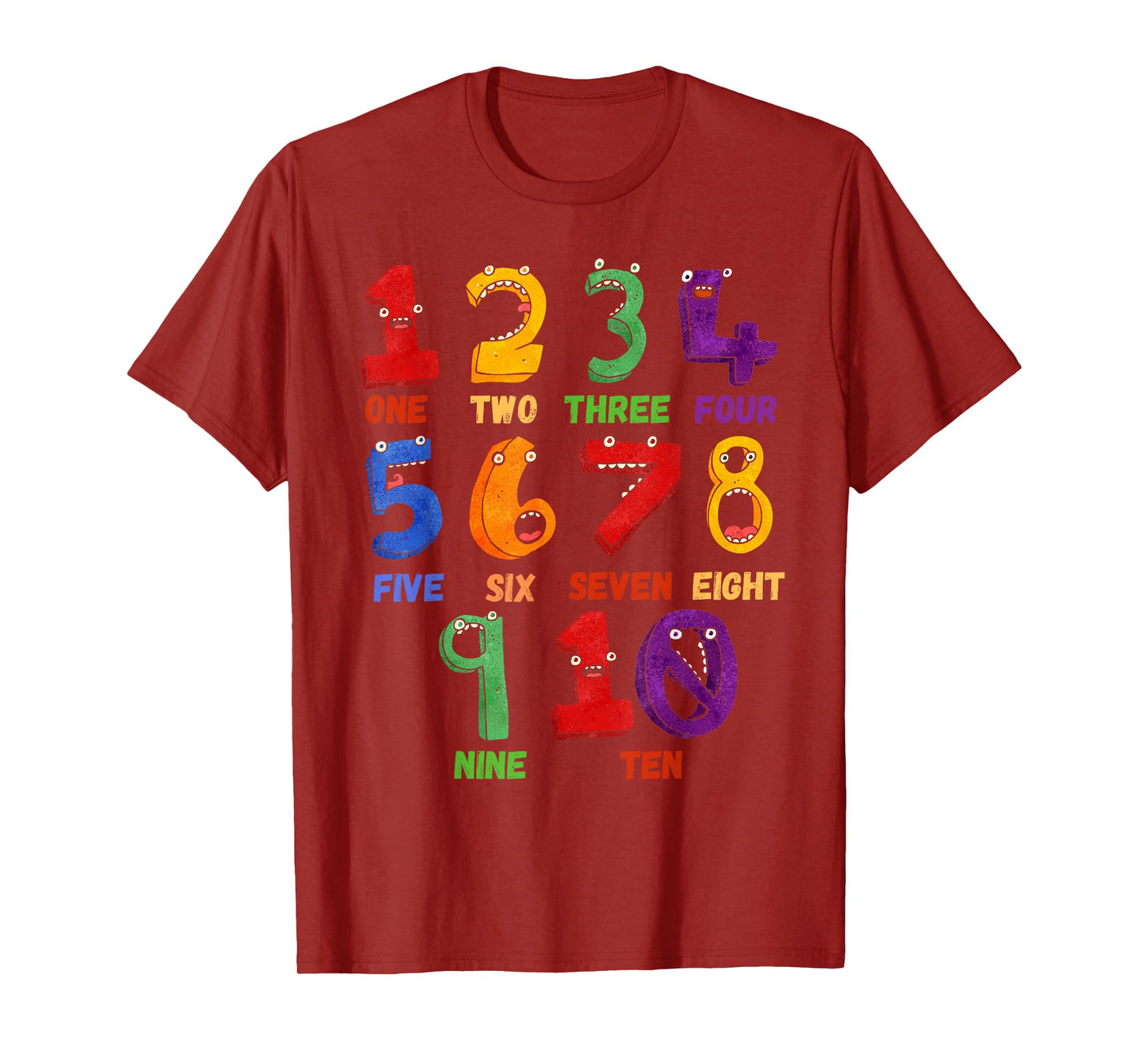 Learning Math Numbers Counting Funny Back to School Teacher T-Shirt for Men Women Girls Kids