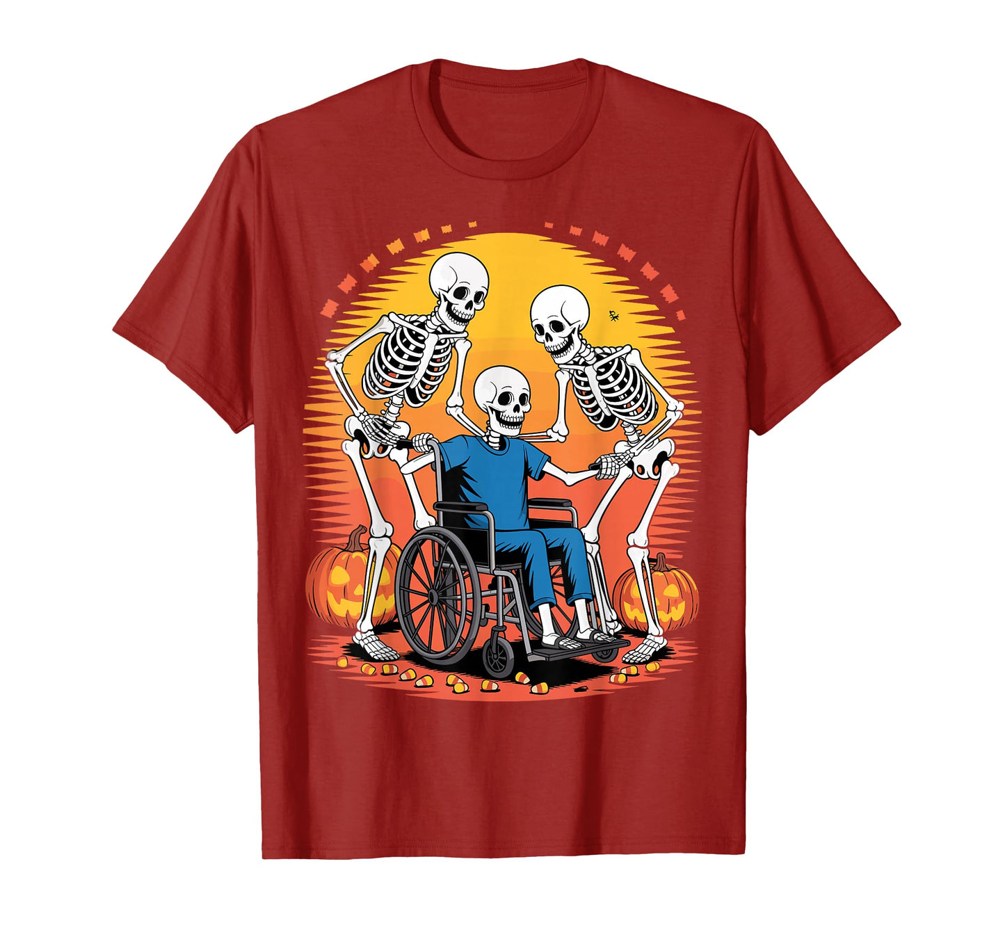 Nurse Skeletons Halloween Healthcare CNA Medical Crew T-Shirt