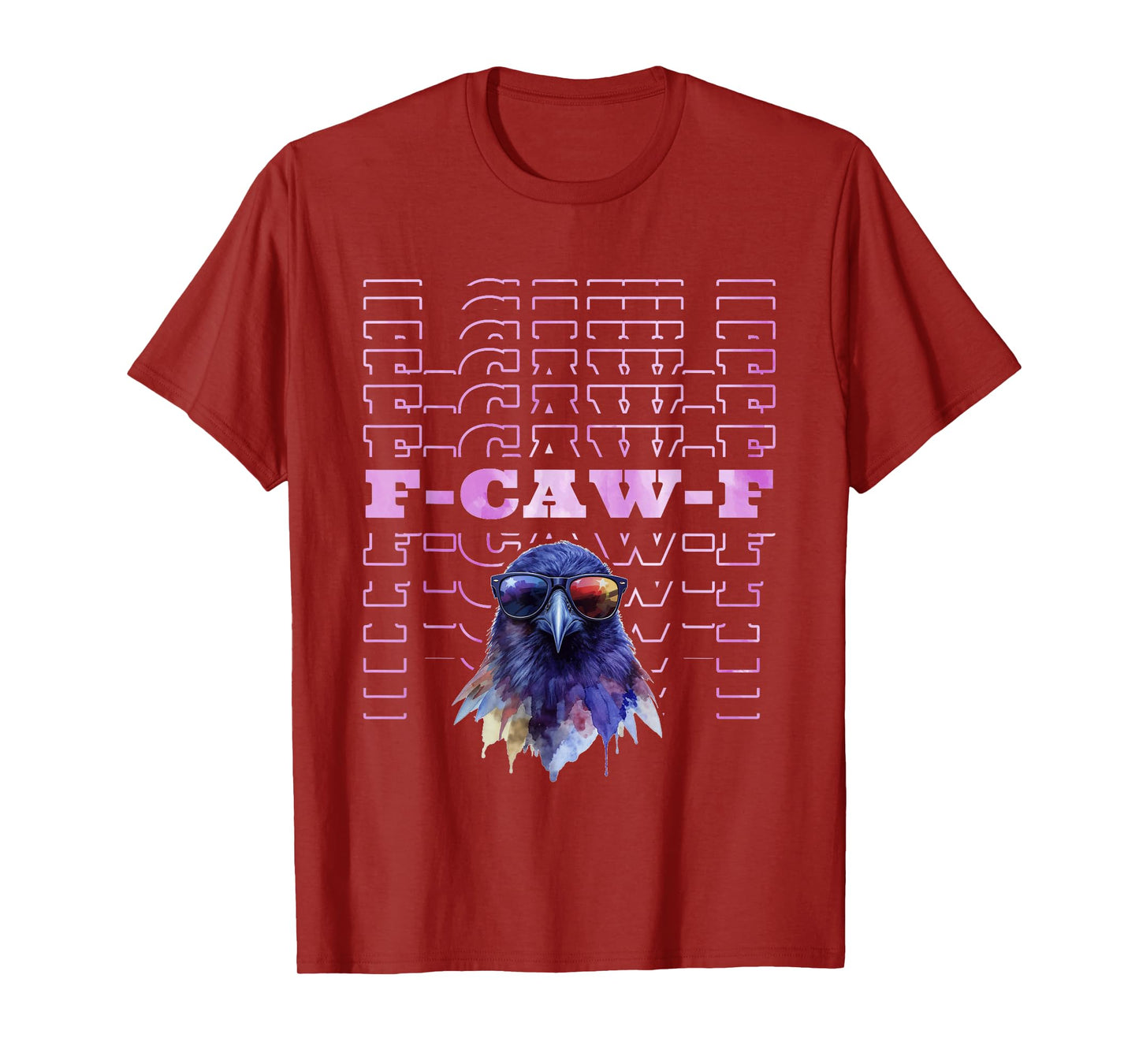 F-Caw-F Funny Retro Crow Raven Meme Men Women T-Shirt
