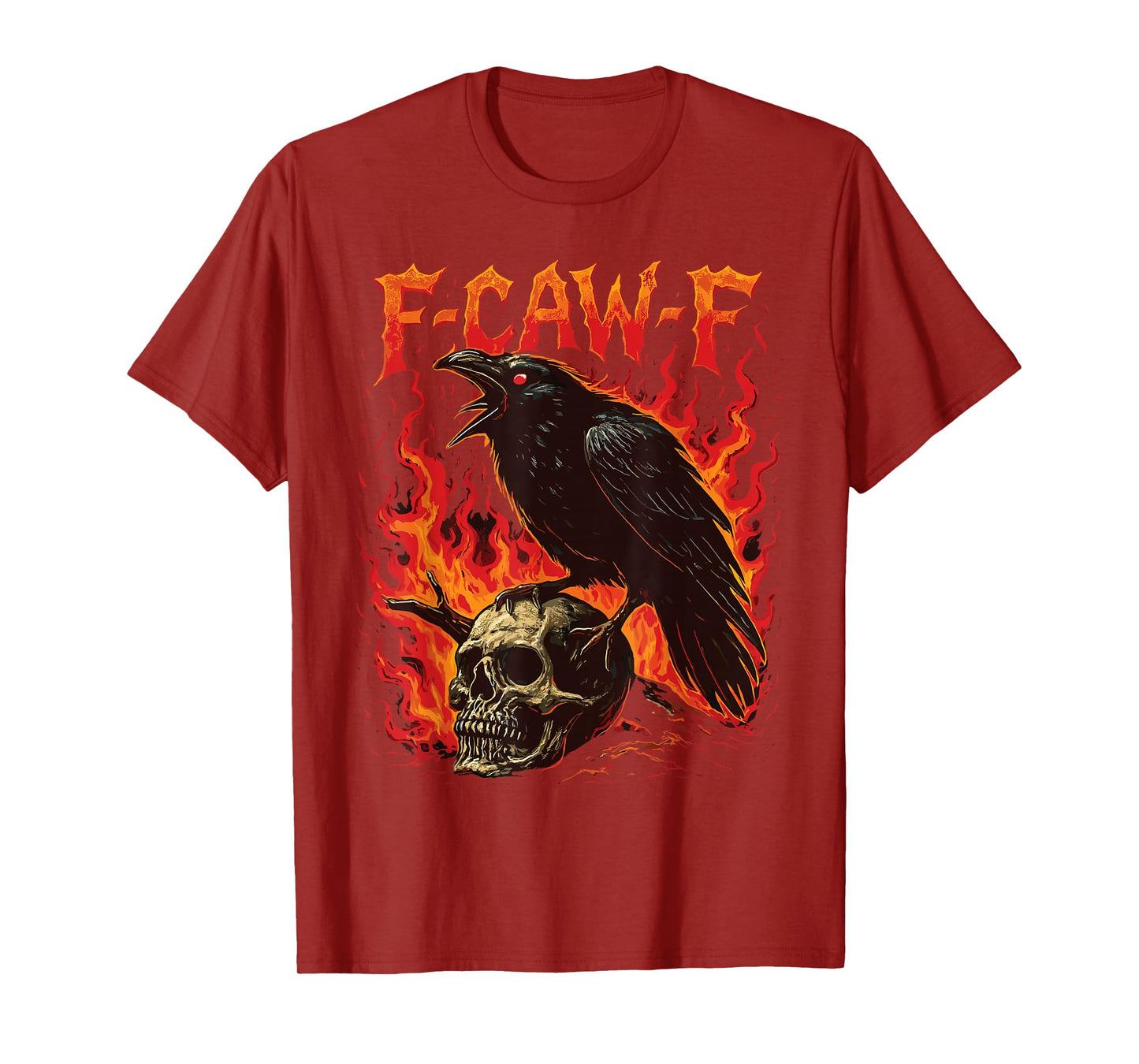 F-Caw-F Funny Gothic Crow Raven Black Bird T-Shirt