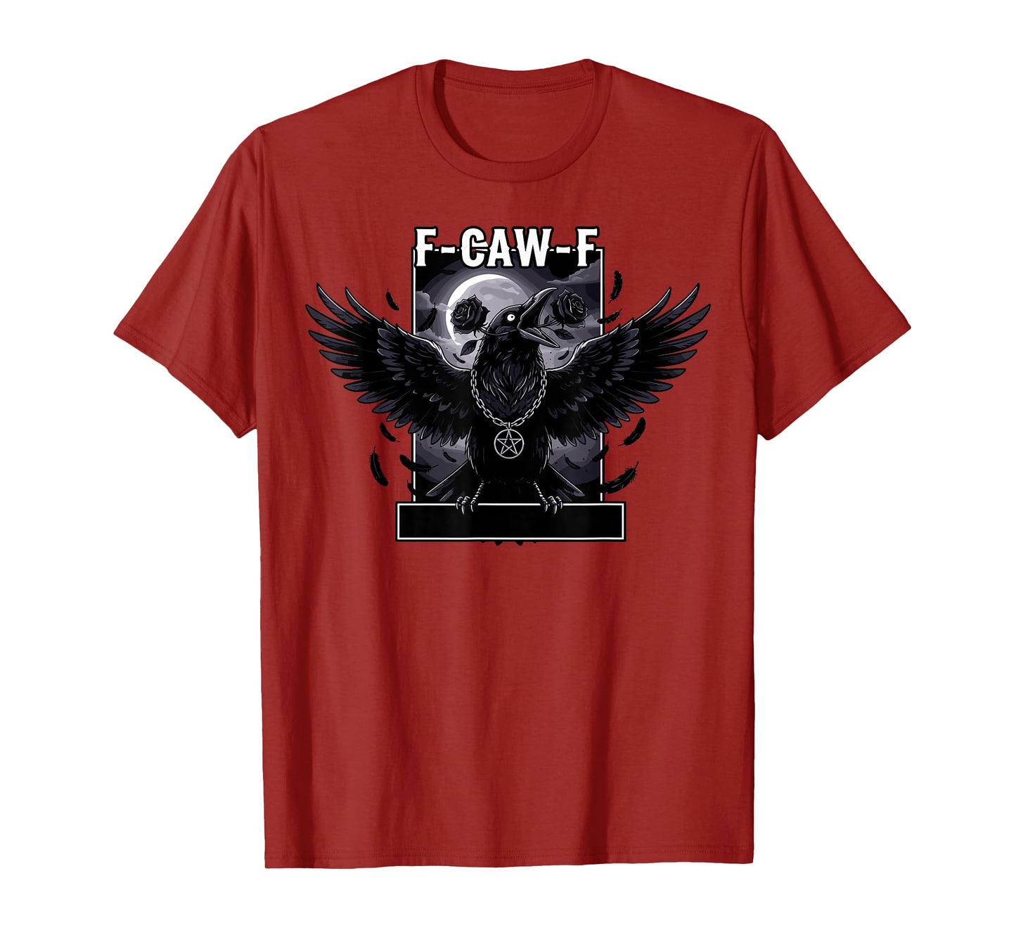 Halloween Scary Crow F-CAW-F Raven T-Shirt