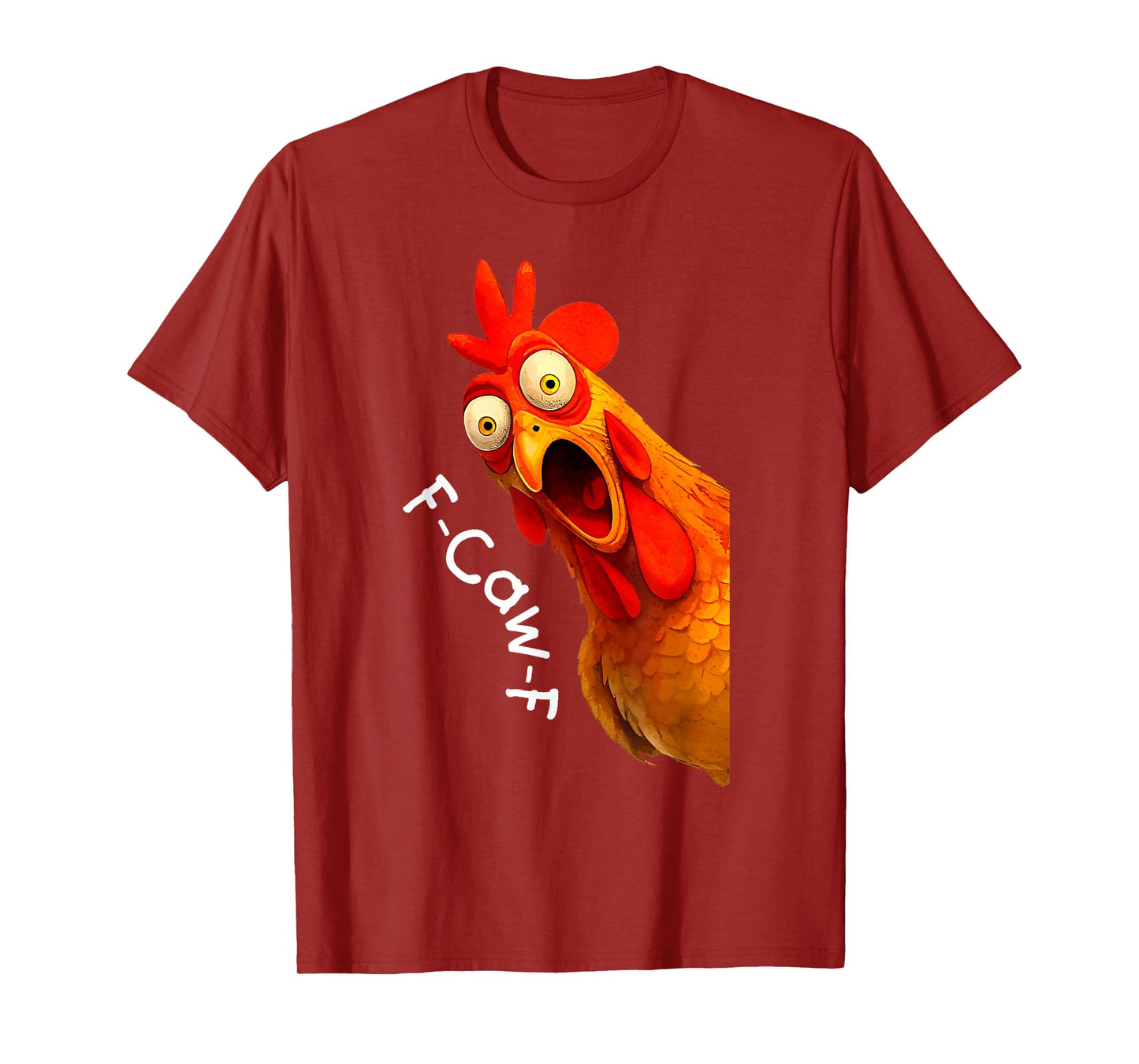 F-Caw-F Chicken Funny Screaming Rooster Meme Vintage Weird T-Shirt