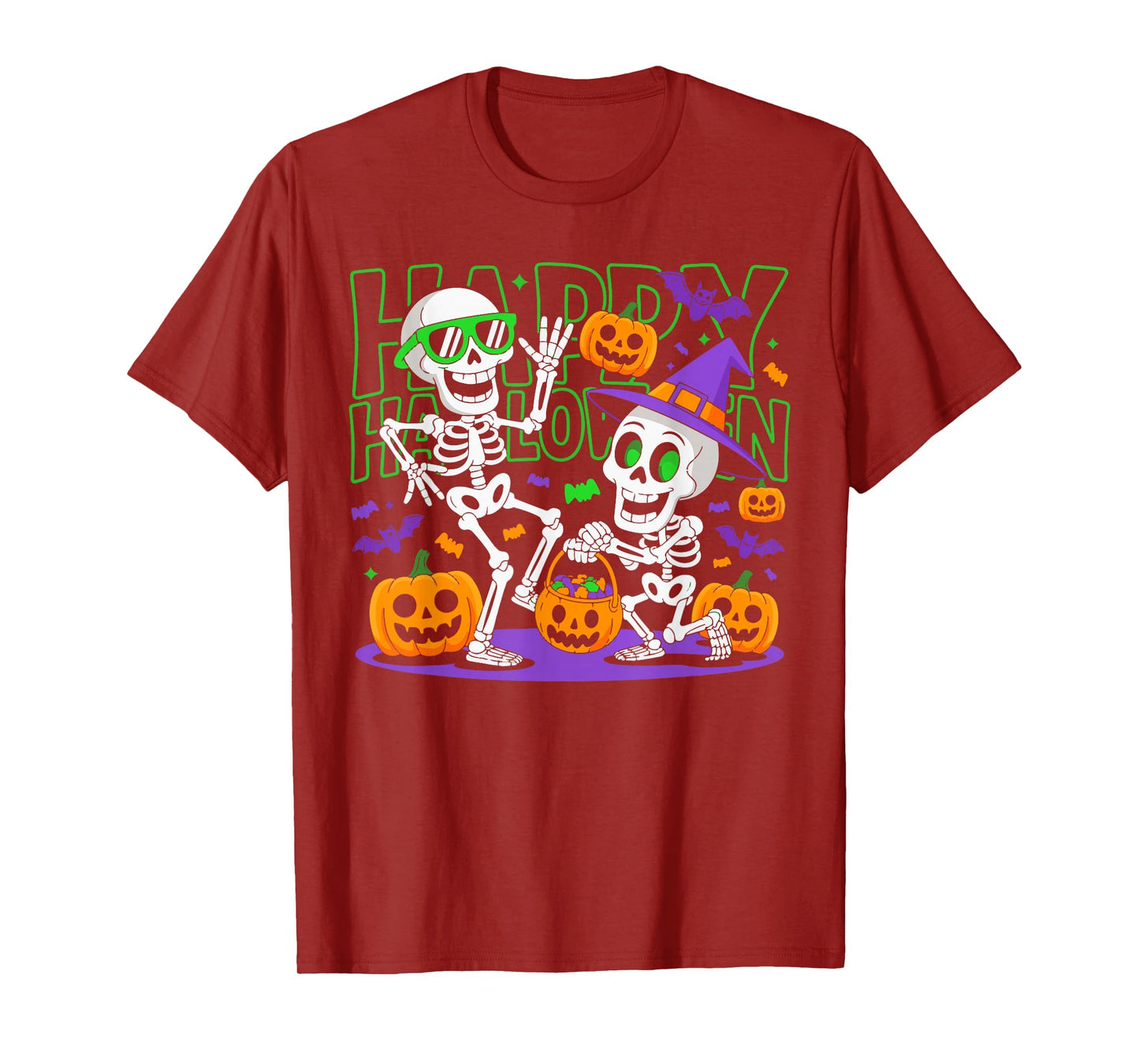 Halloween Party Skeletons Haunted Fun Graphic for Men Women T-Shirt