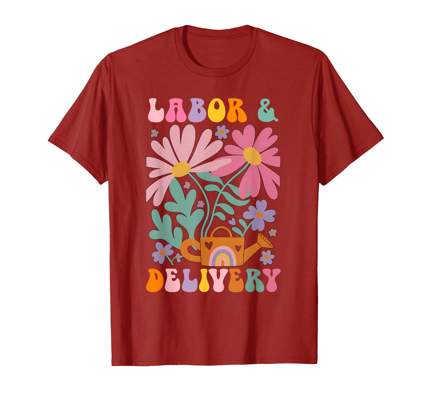 Retro Labor and Delivery Nurse Back to School Gift Men Women T-Shirt