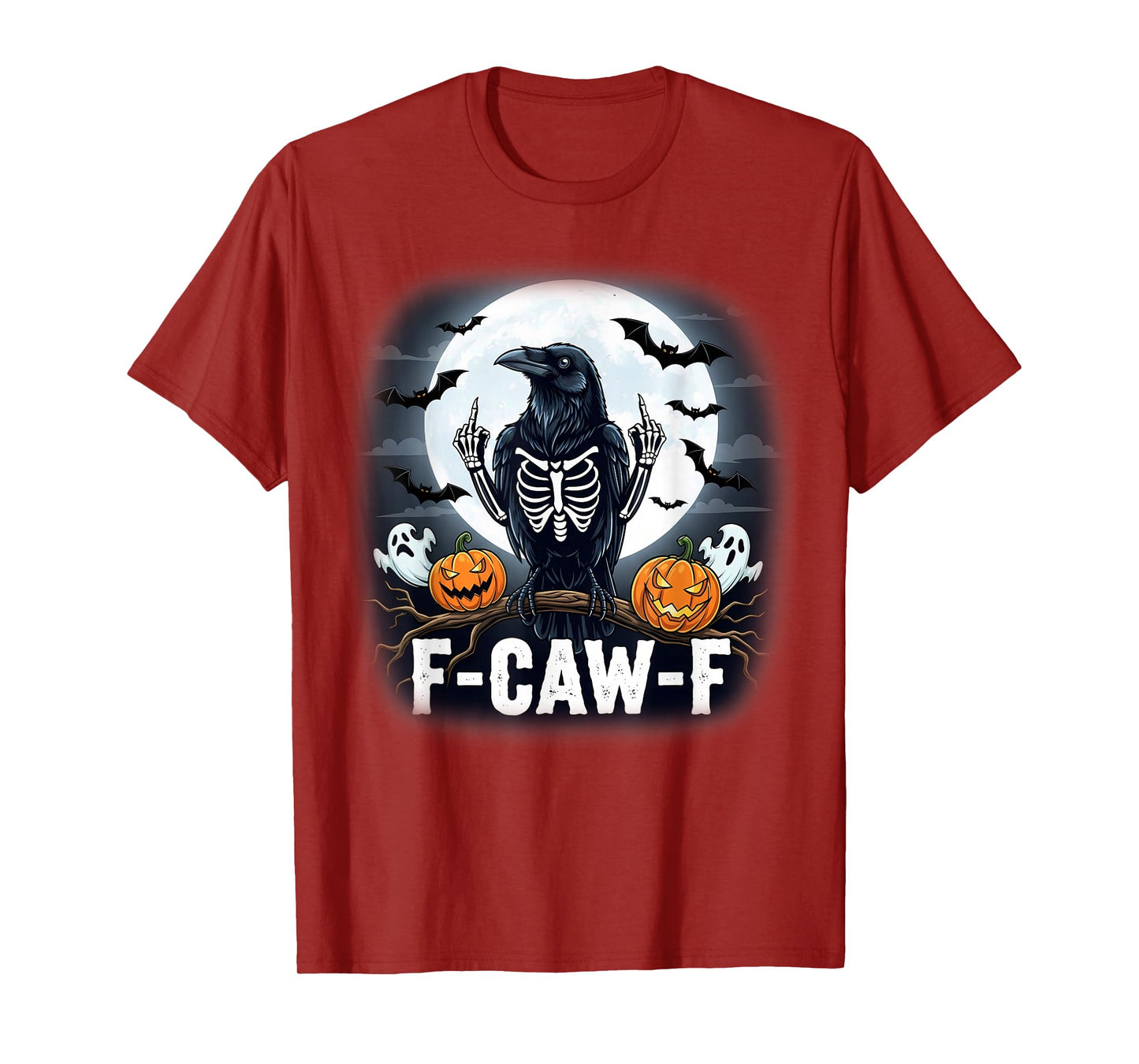 F-Caw-F Black Crow Bird Halloween Tee for Adults Men Women T-Shirt