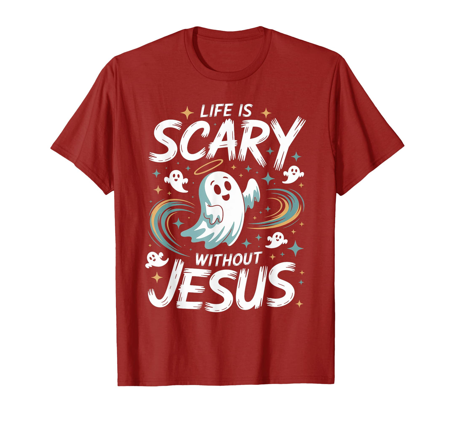 Halloween Life Scary Without Jesus Christian Costume Women T-Shirt