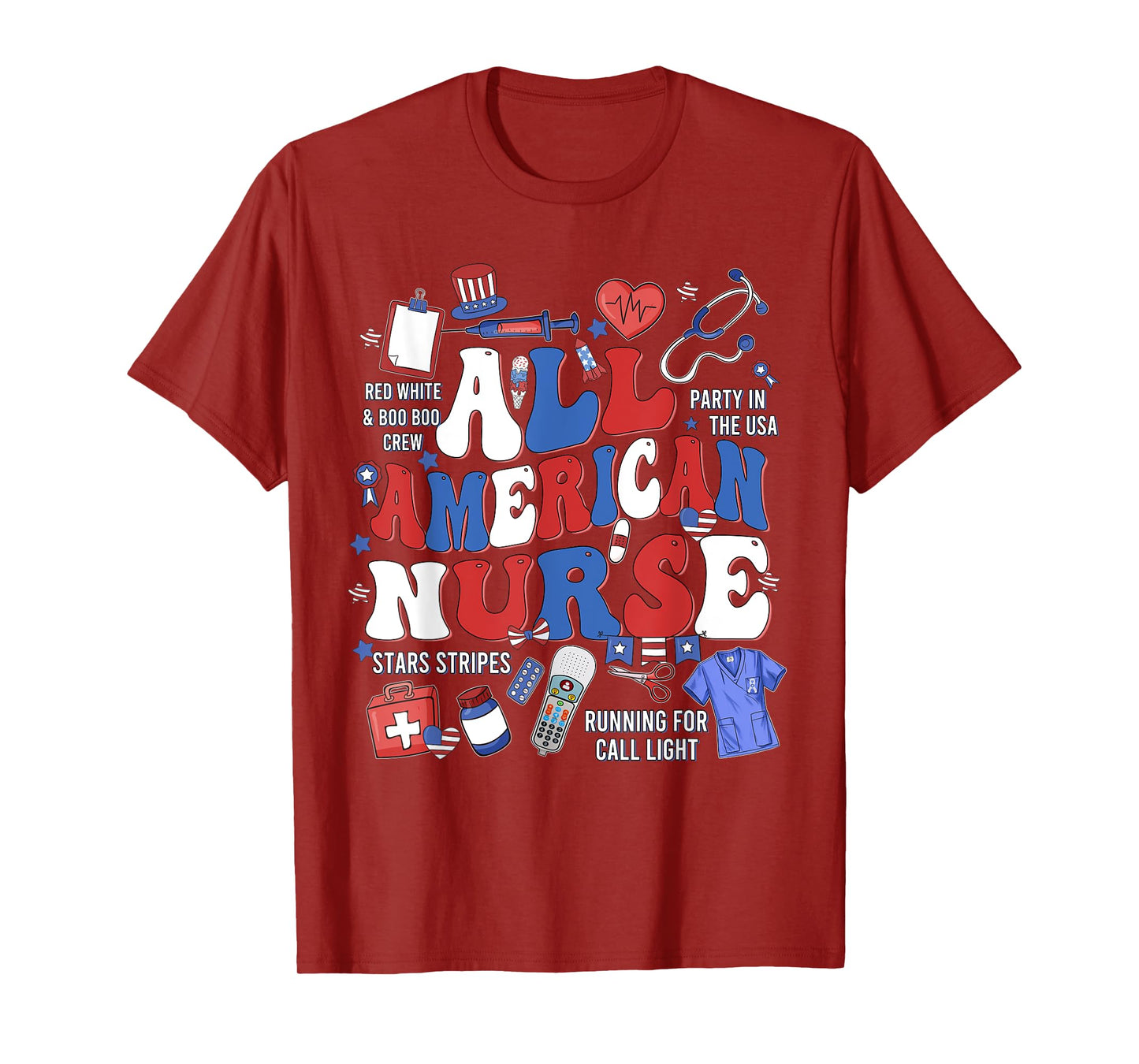 All American Nurse Memorial Day Honor And Remember T-Shirt