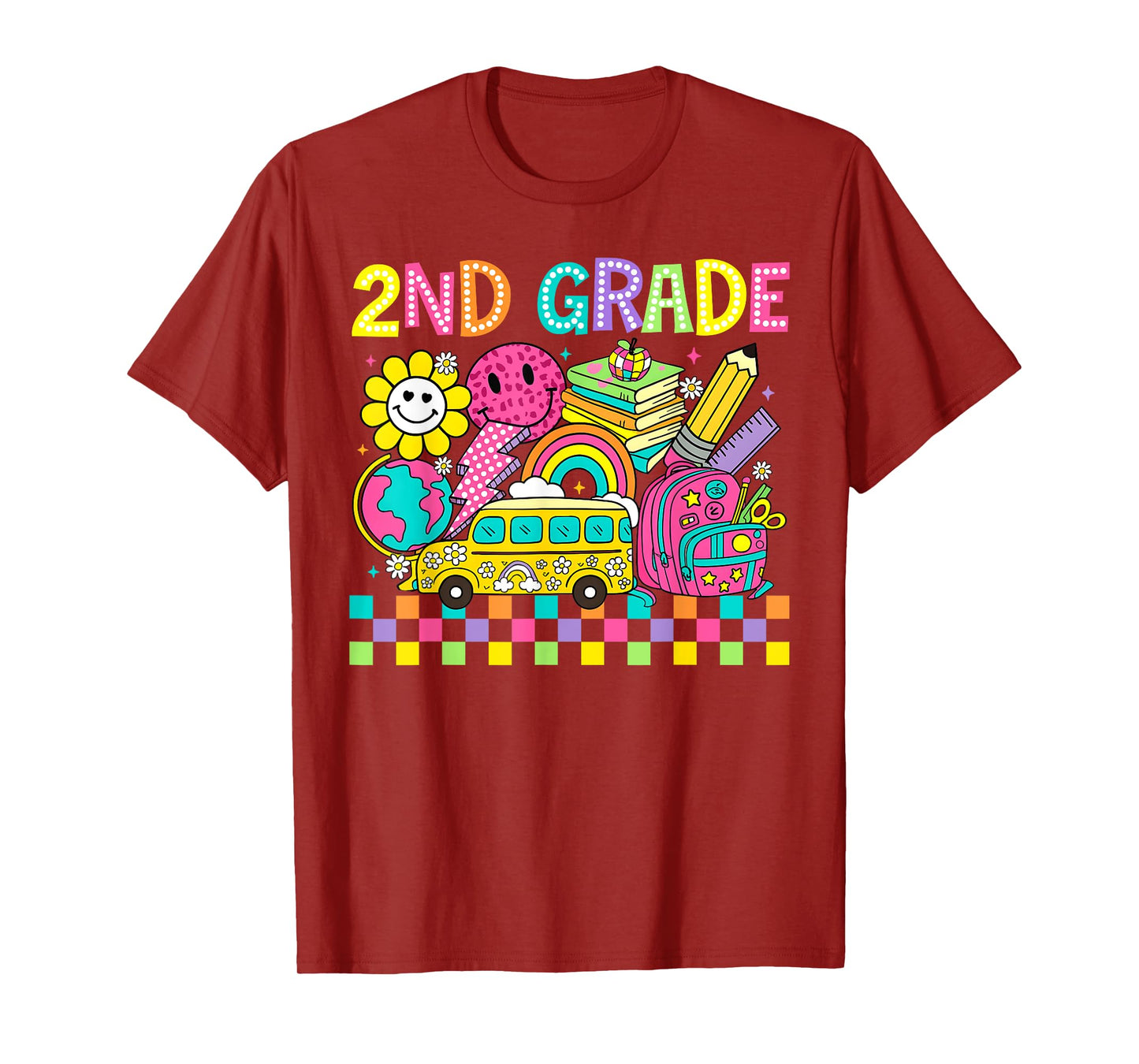 Second Grade Retro Groovy Back To School First Day Teacher T-Shirt