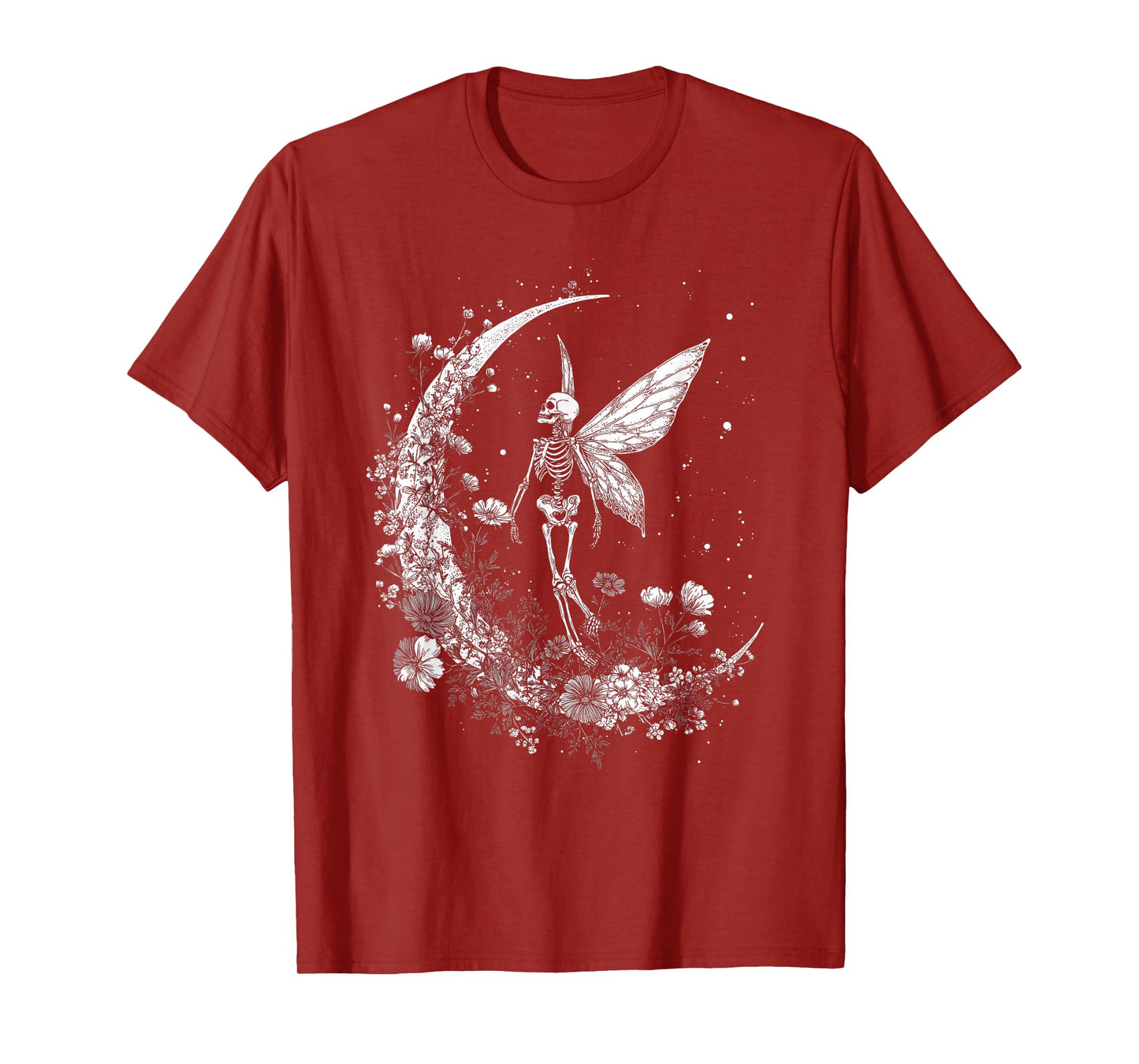 Cute Fairycore Floral Skeleton Aesthetic T-Shirt