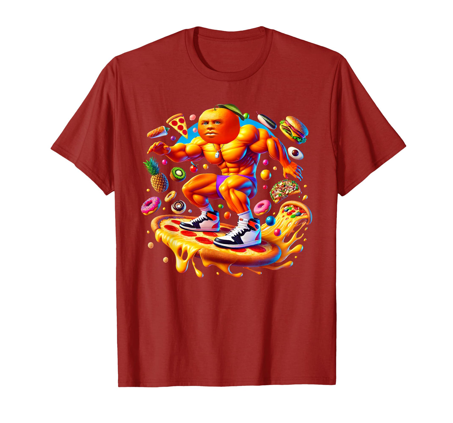 Udin Din Din Dun Pizza Surfer Italian Brainrot Meme T-Shirt