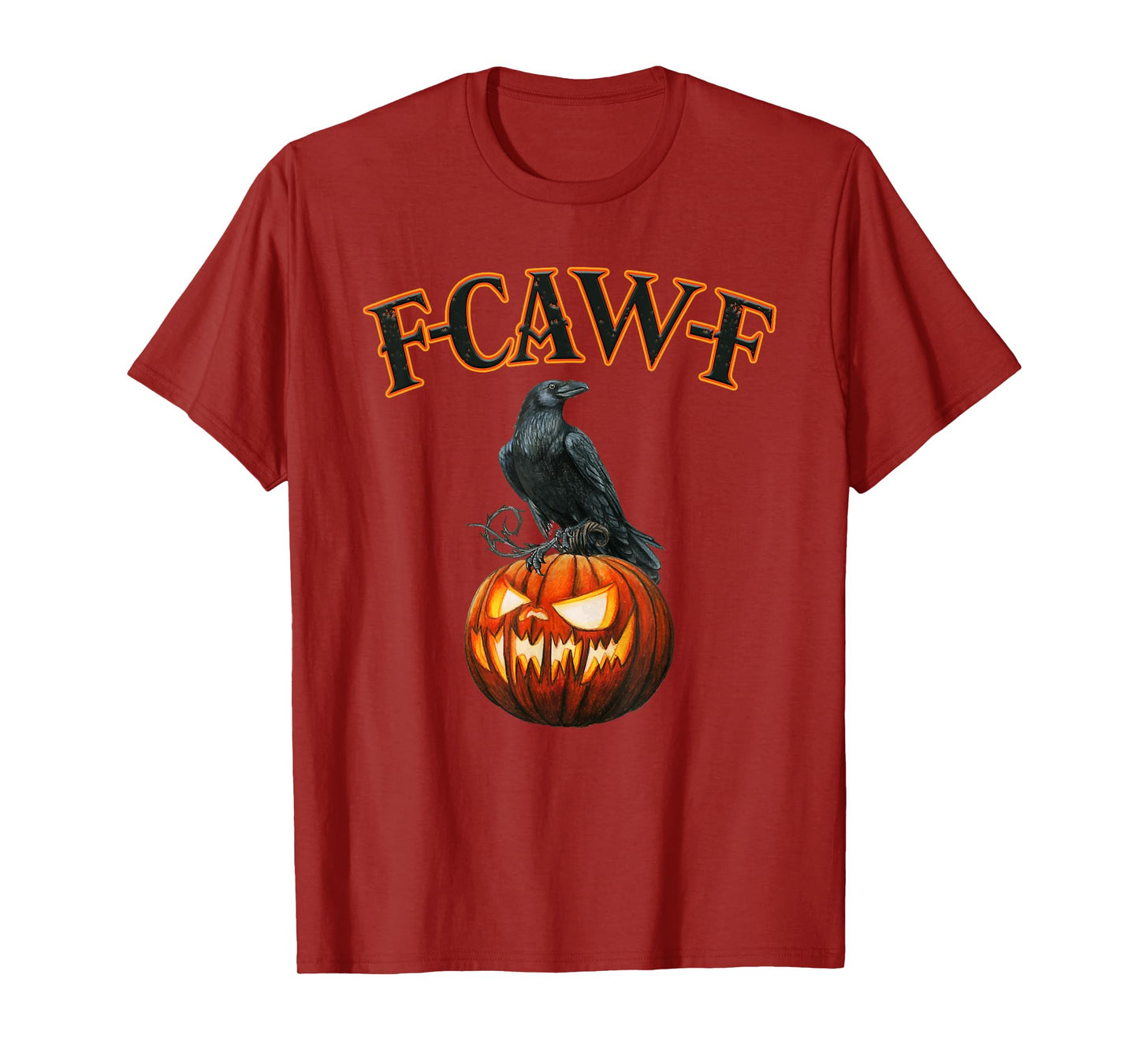 F-Caw-F Raven Pumpkin Halloween | Funny Crow Jack O’ Lantern T-Shirt