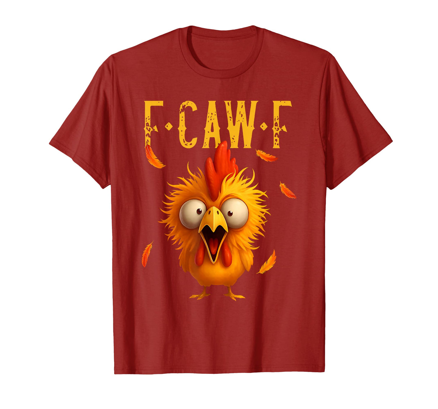 F-Caw-F Chicken Funny Screaming Rooster Meme Vintage Weird T-Shirt