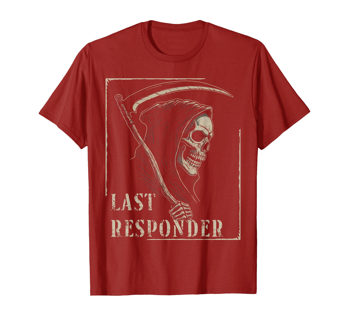 Last Responder Grim Reaper Distressed T-Shirt