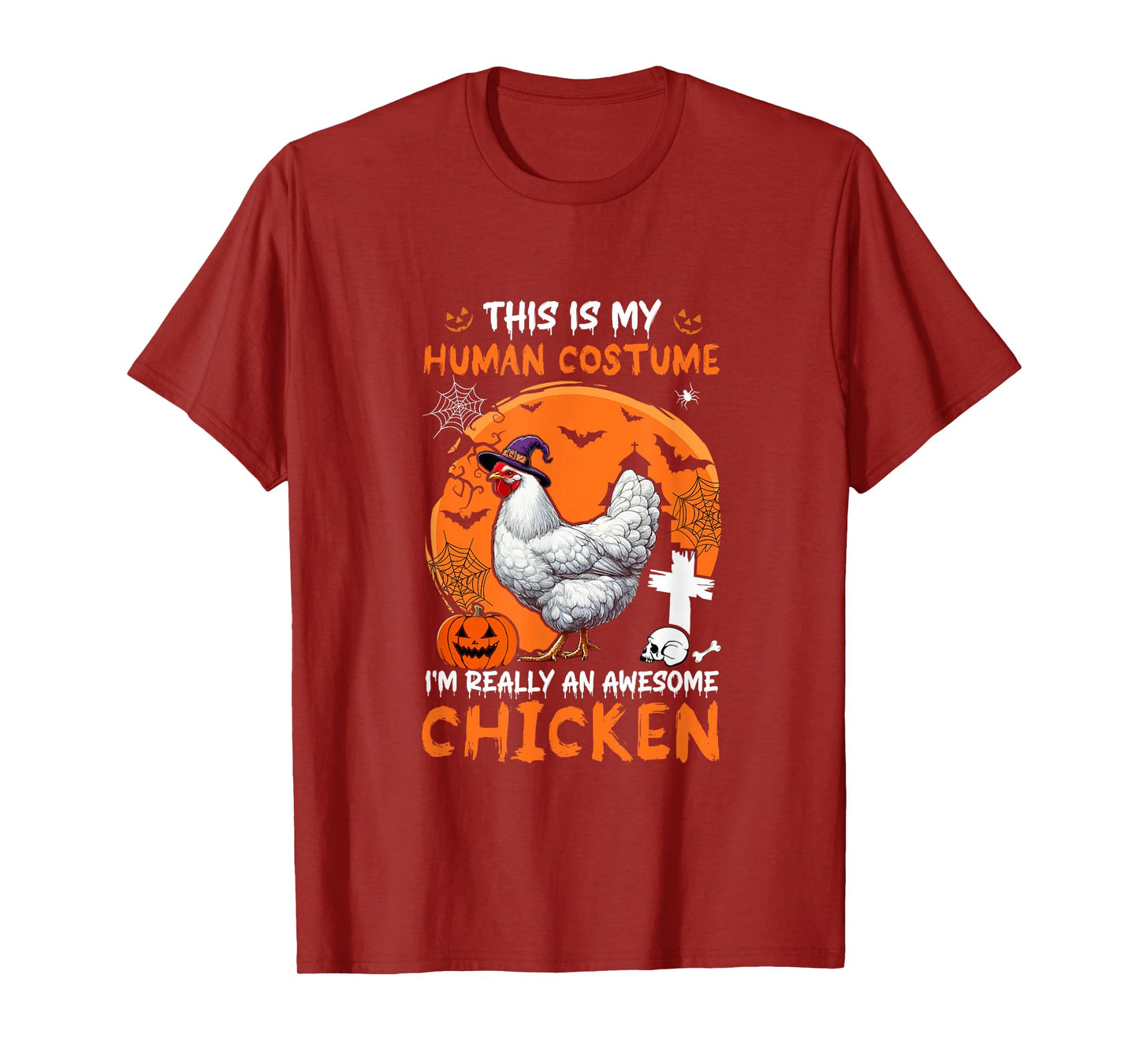 Human Costume Proud Awesome Chicken Halloween Farmer Lover T-Shirt
