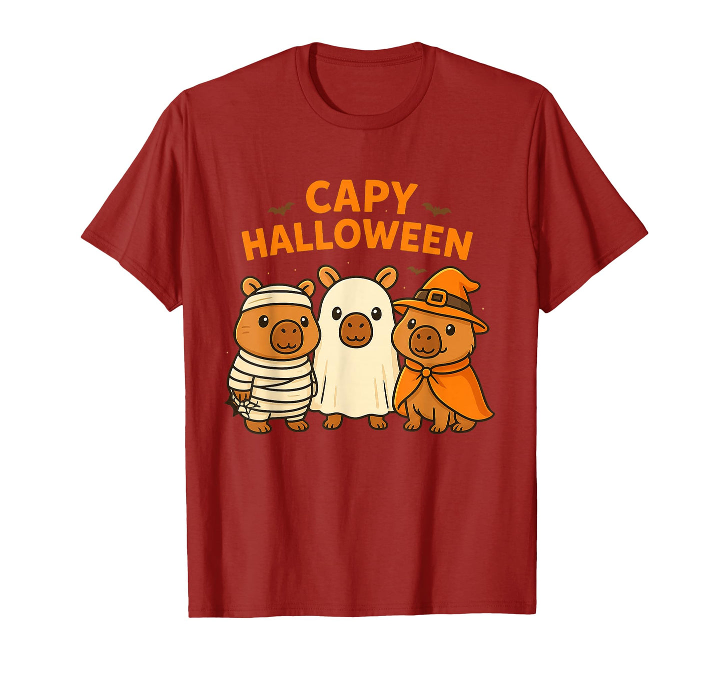 Capy Halloween Boys Girls Cute Capybara Halloween Costume T-Shirt
