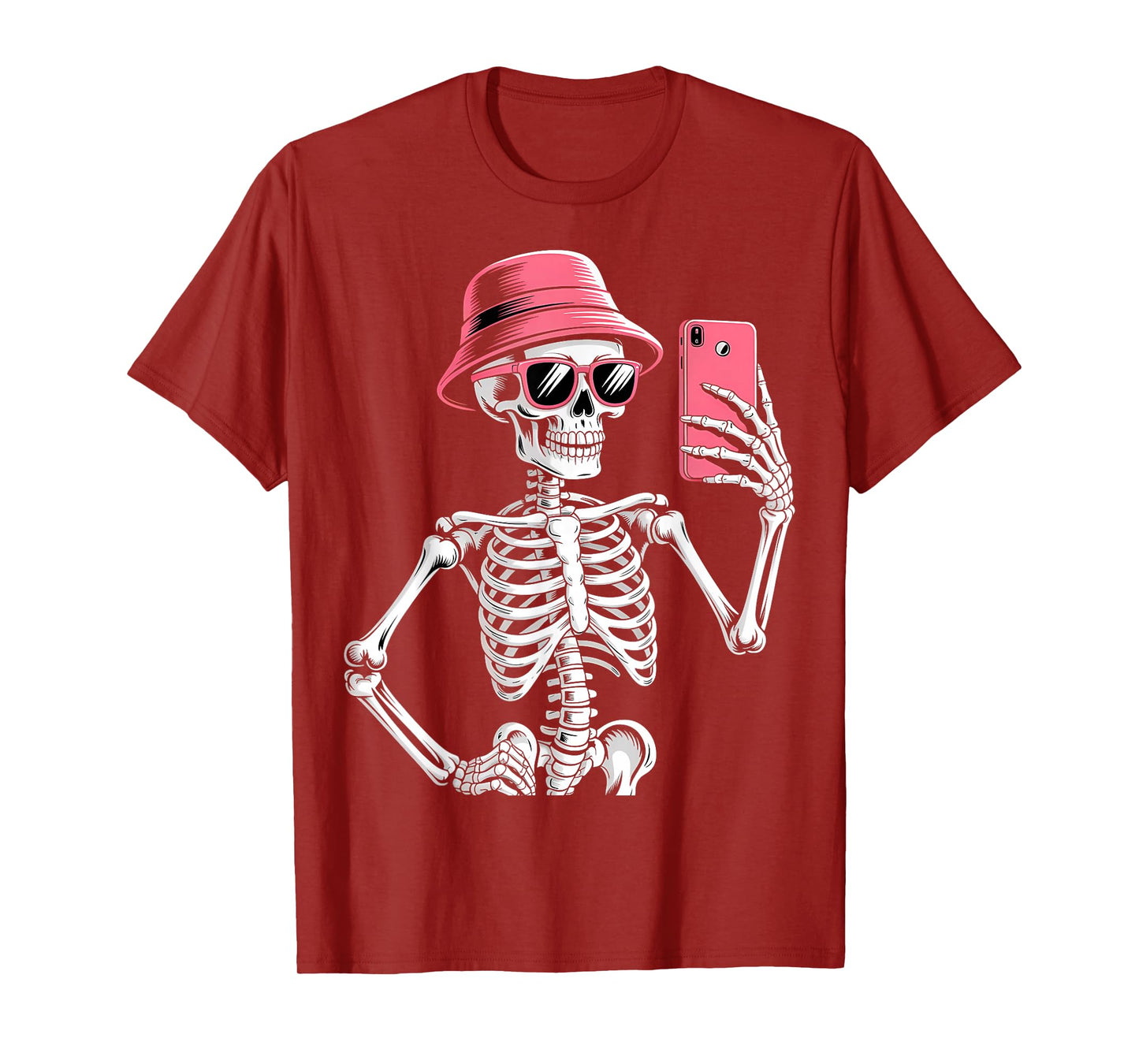 Halloween Skeleton Selfie Costume T-Shirt