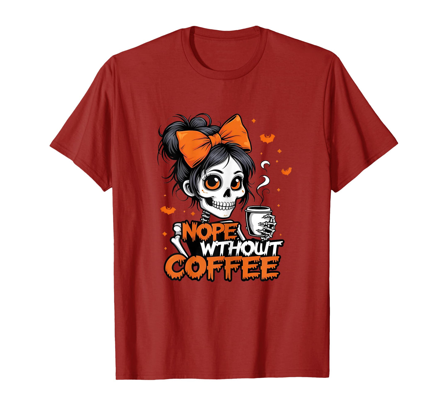 Coffee Skeleton Woman Halloween Coffee Skeleton T-Shirt
