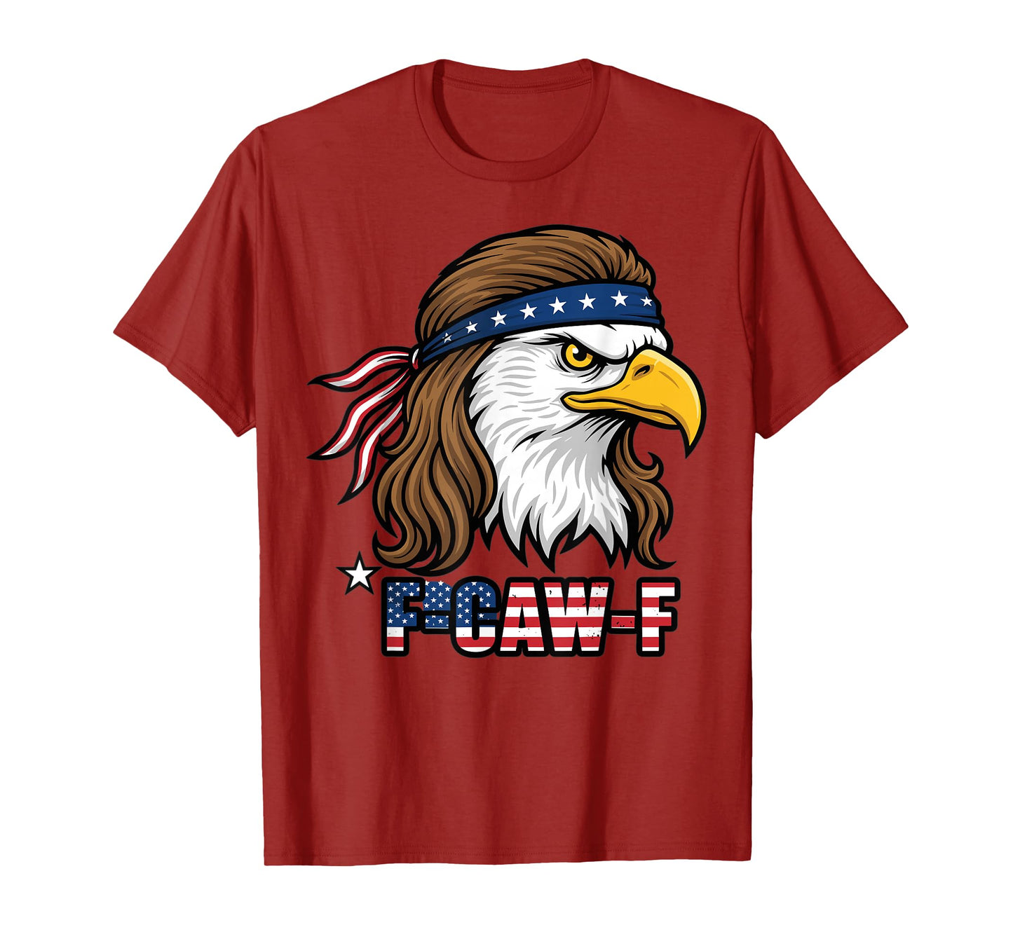 Patriotic Eagle F-Caw-F USA American Flag Design T-Shirt