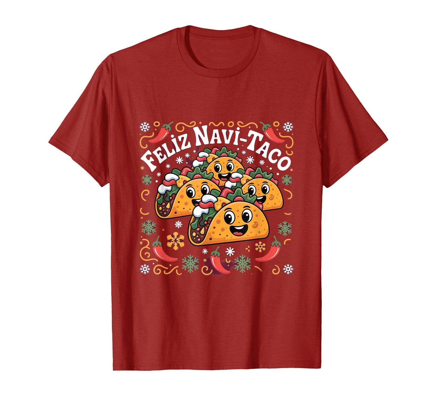 Feliz Navi Taco Funny Christmas Food T-Shirt