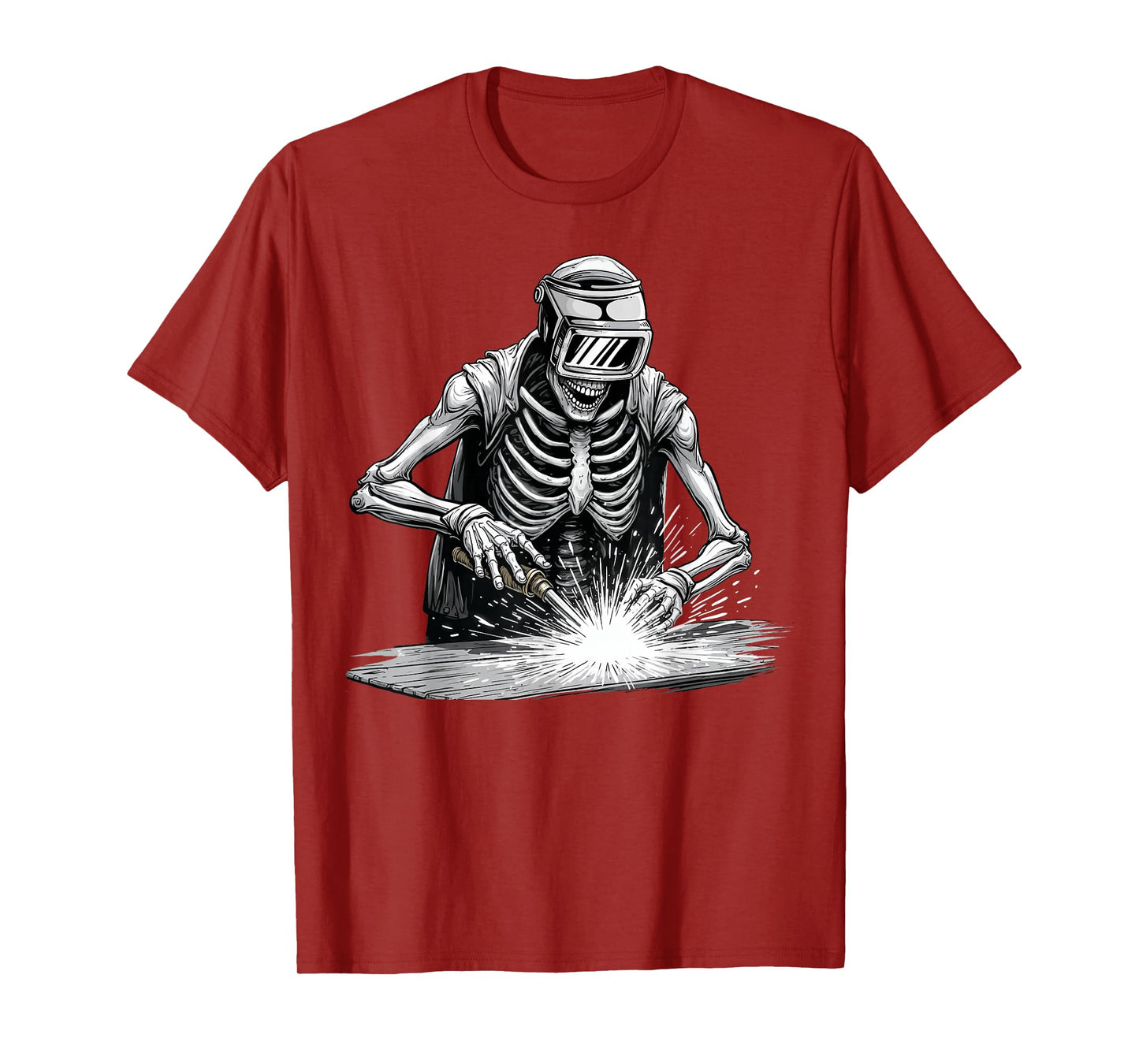 Funny Skeleton Welder Spooky Halloween Metal Work Welding T-Shirt