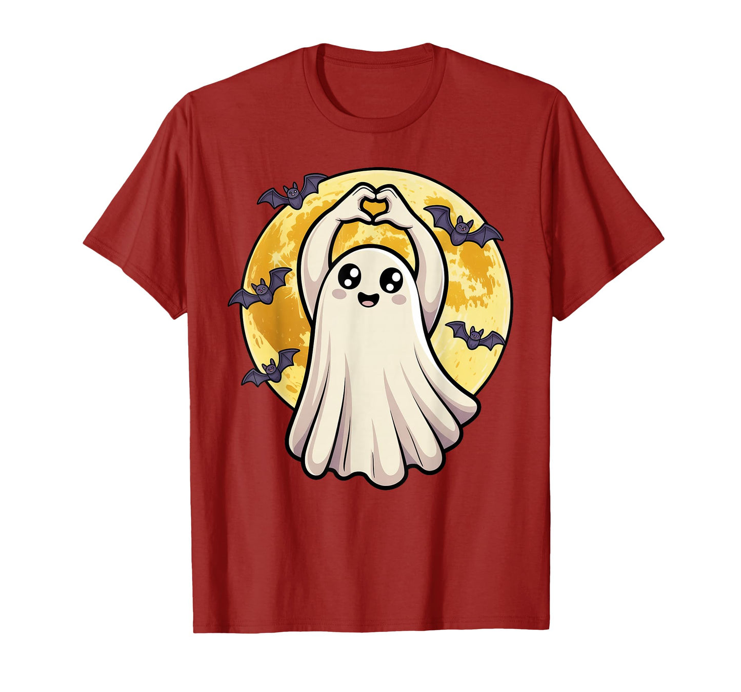 Halloween Shirts Cool Teen Boys Kids Men Halloween Boo Heart T-Shirt