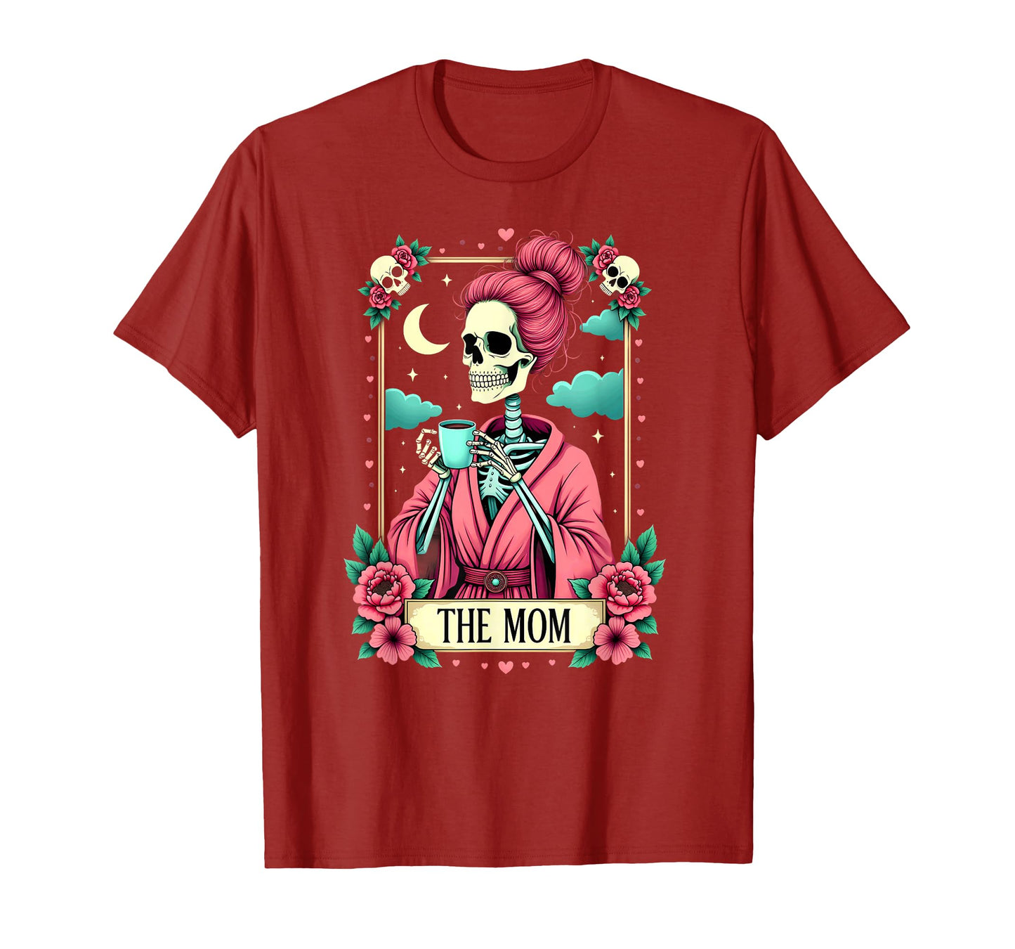 Gothic Tarot Card The Mom Skeleton Coffee T-Shirt
