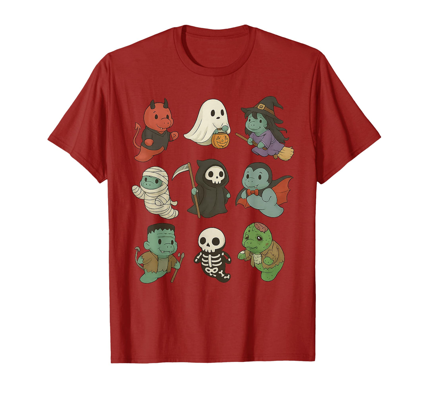 Cute Manatee Ghost Zombie Witch Halloween Costume Kids T-Shirt