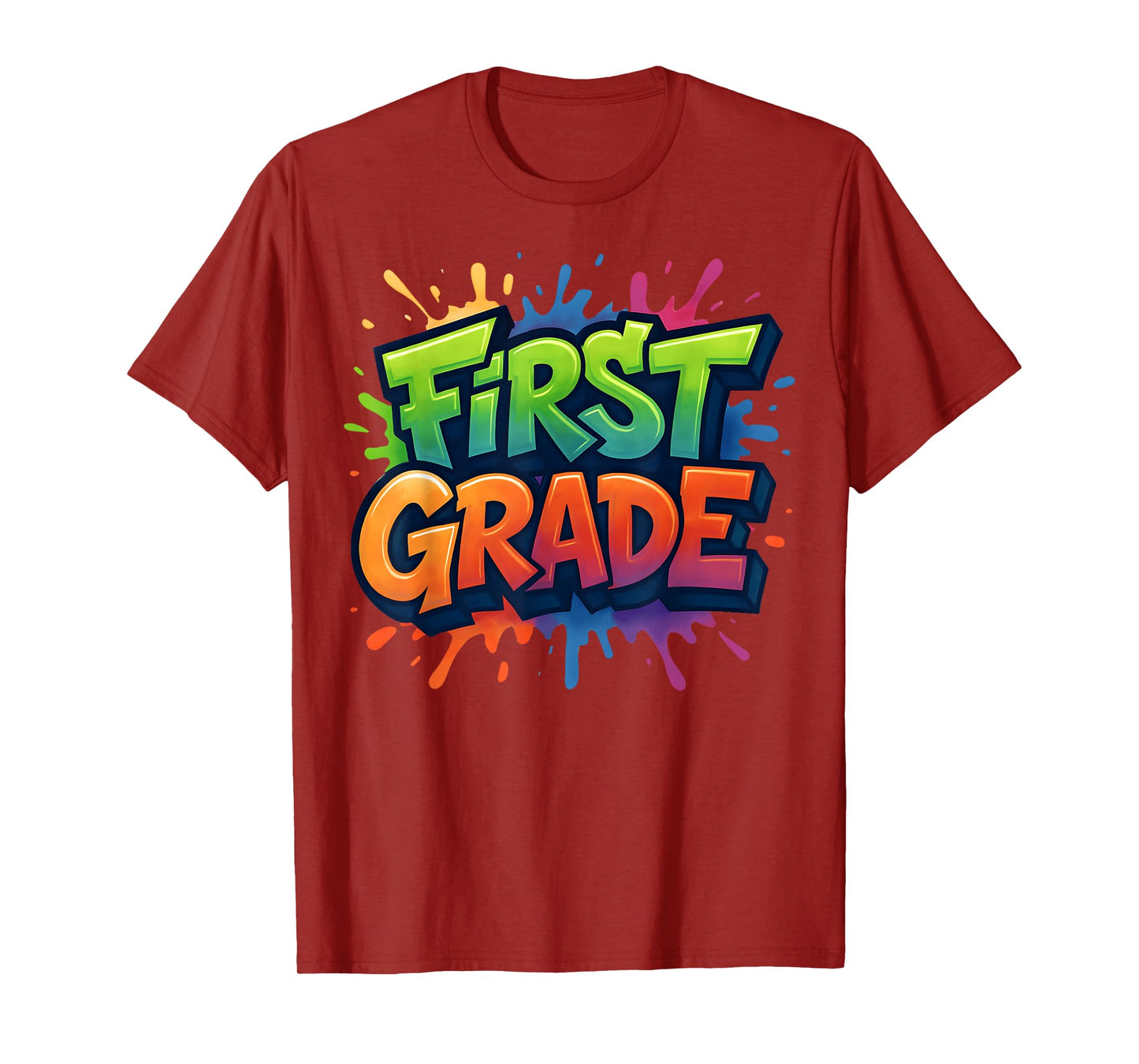 First Grade Back To School Graffiti Teacher Boy Girl Kid T-Shirt