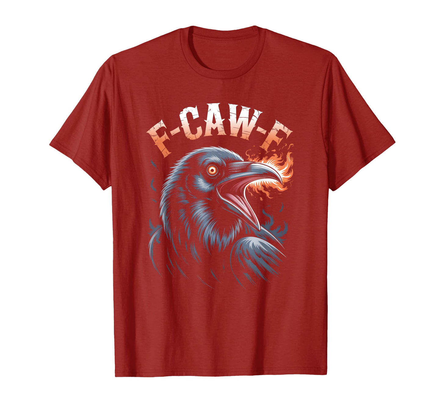 Funny F-Caw-F Crow Gothic Moon Humor Halloween T-Shirt