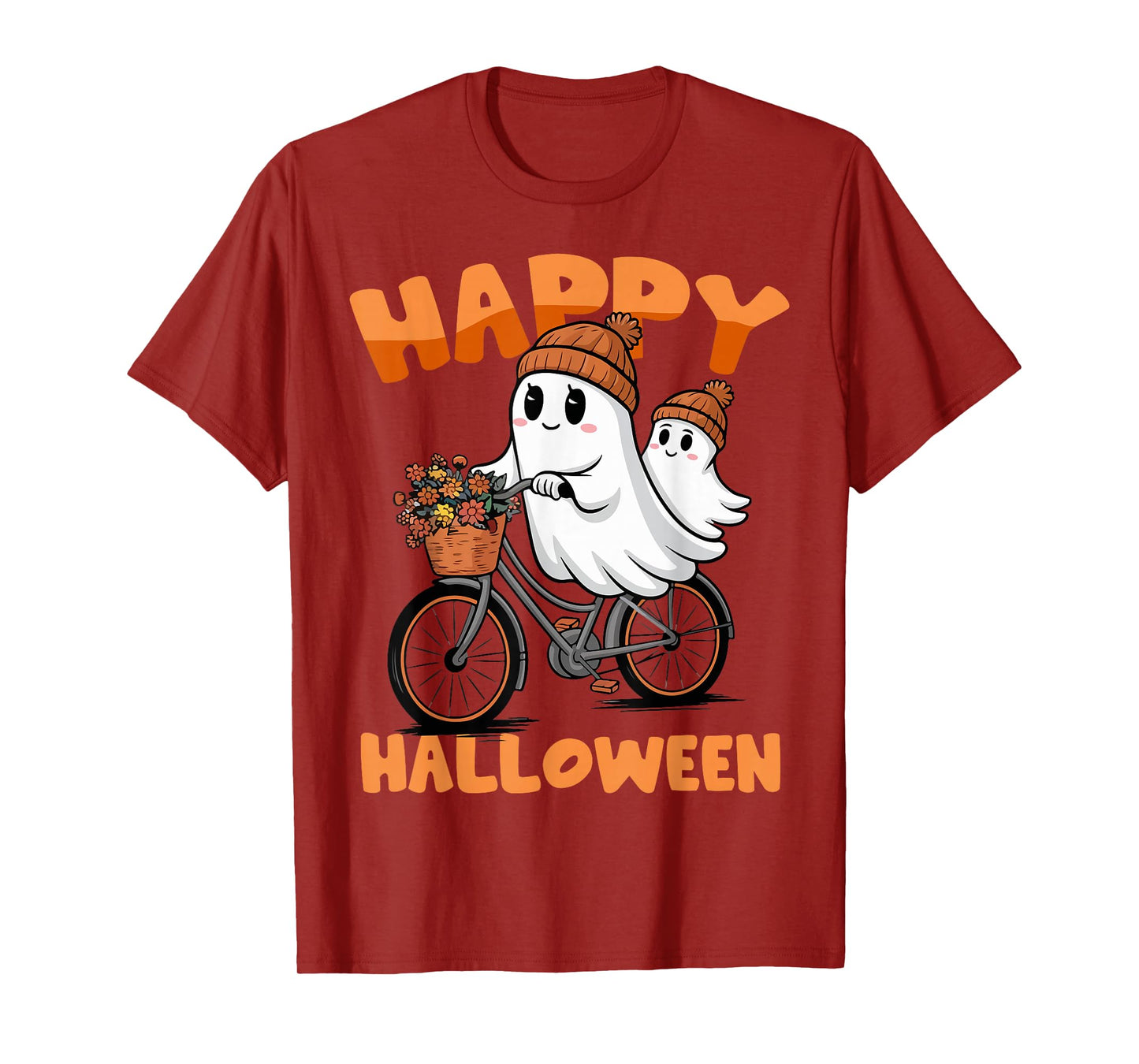 Funny Happy Halloween Boo Ghost Matching Family Couples 2025 T-Shirt