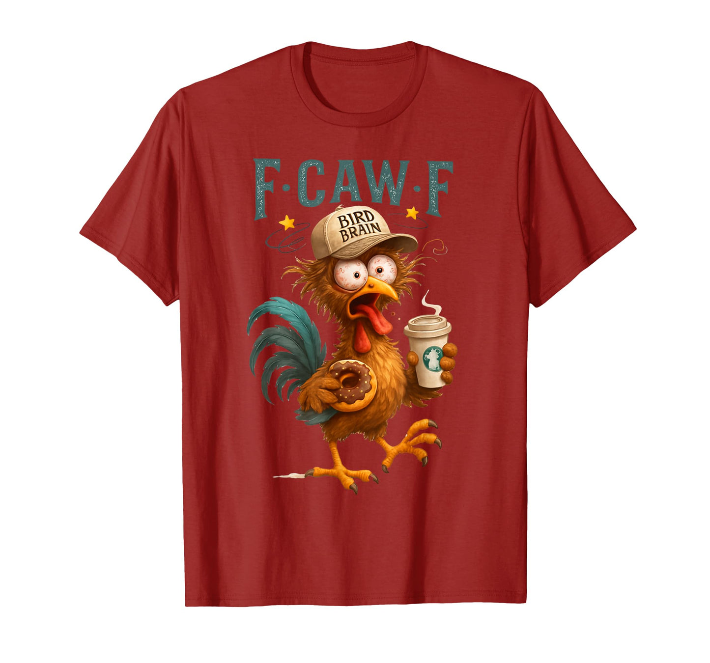 F-Caw-F Funny Chicken Humor F-Caw-F Quote Rooster Meme T-Shirt