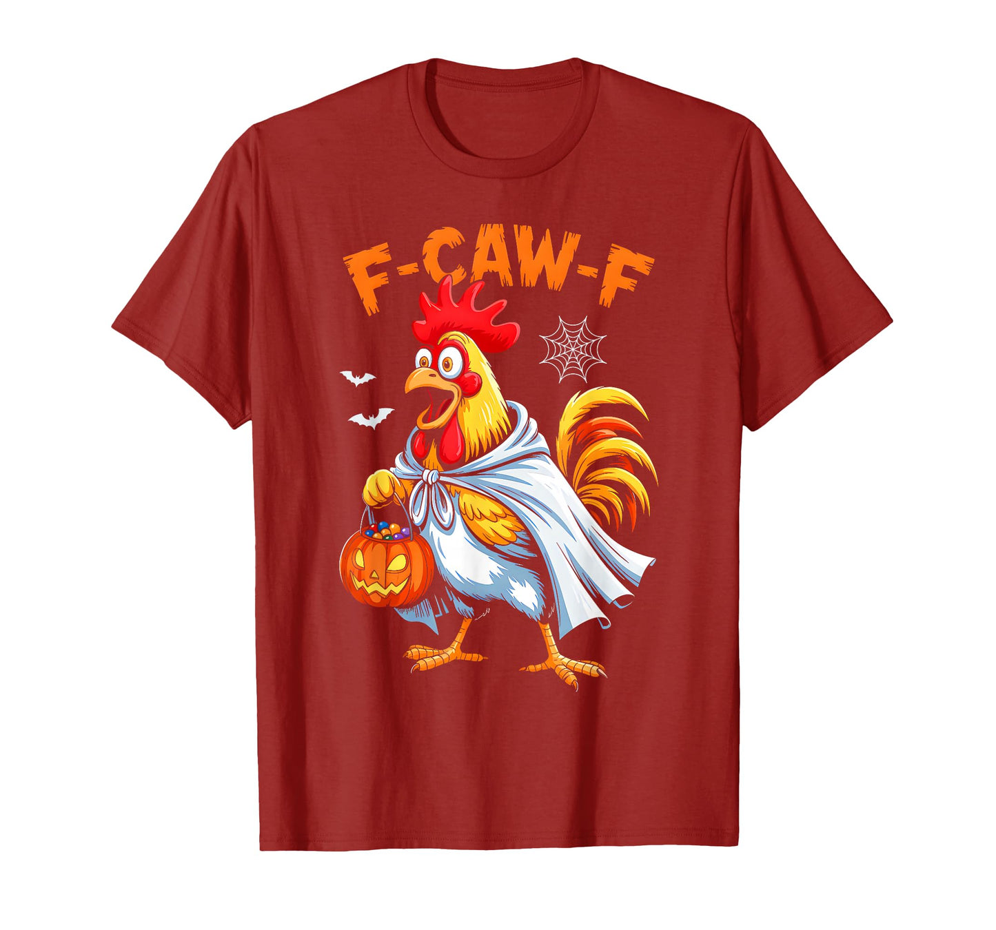 F-Caw-F Funny Chicken Halloween Pumpkin Quote Rooster Meme T-Shirt