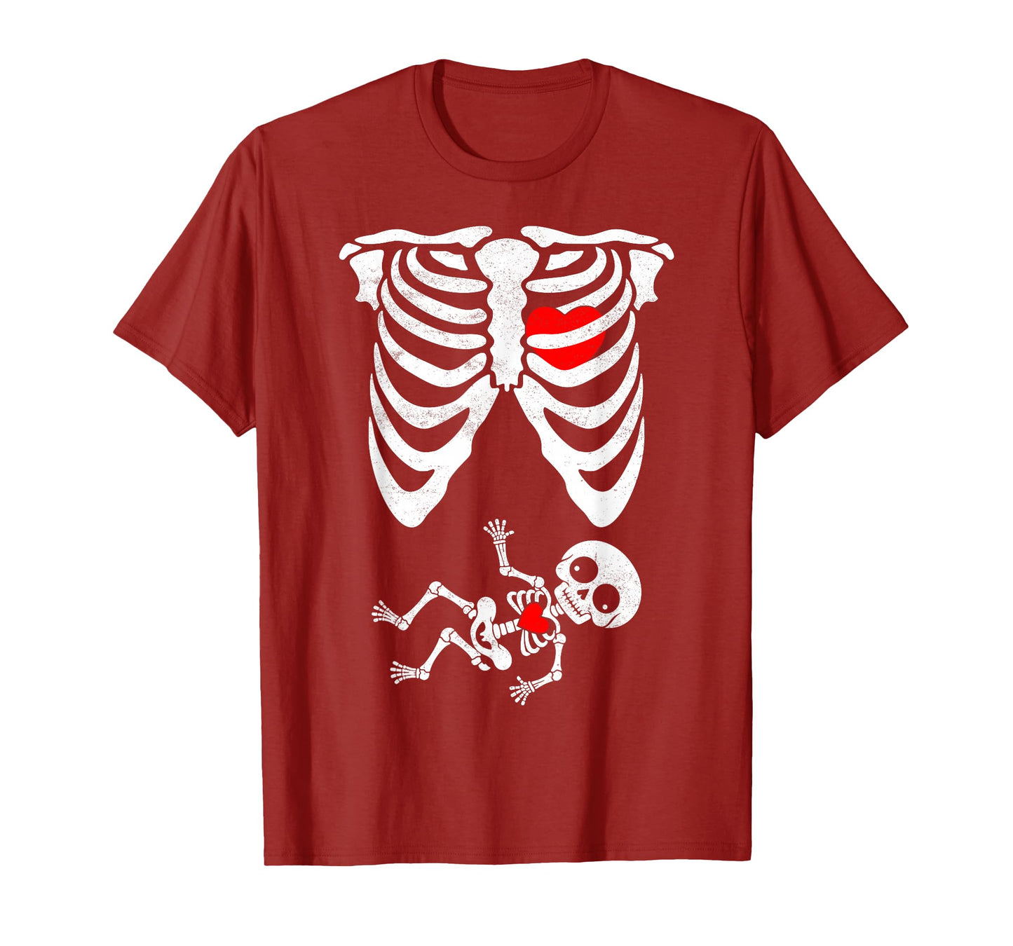 Skeleton Pregnancy Announcement Mom Halloween Costume Women T-Shirt