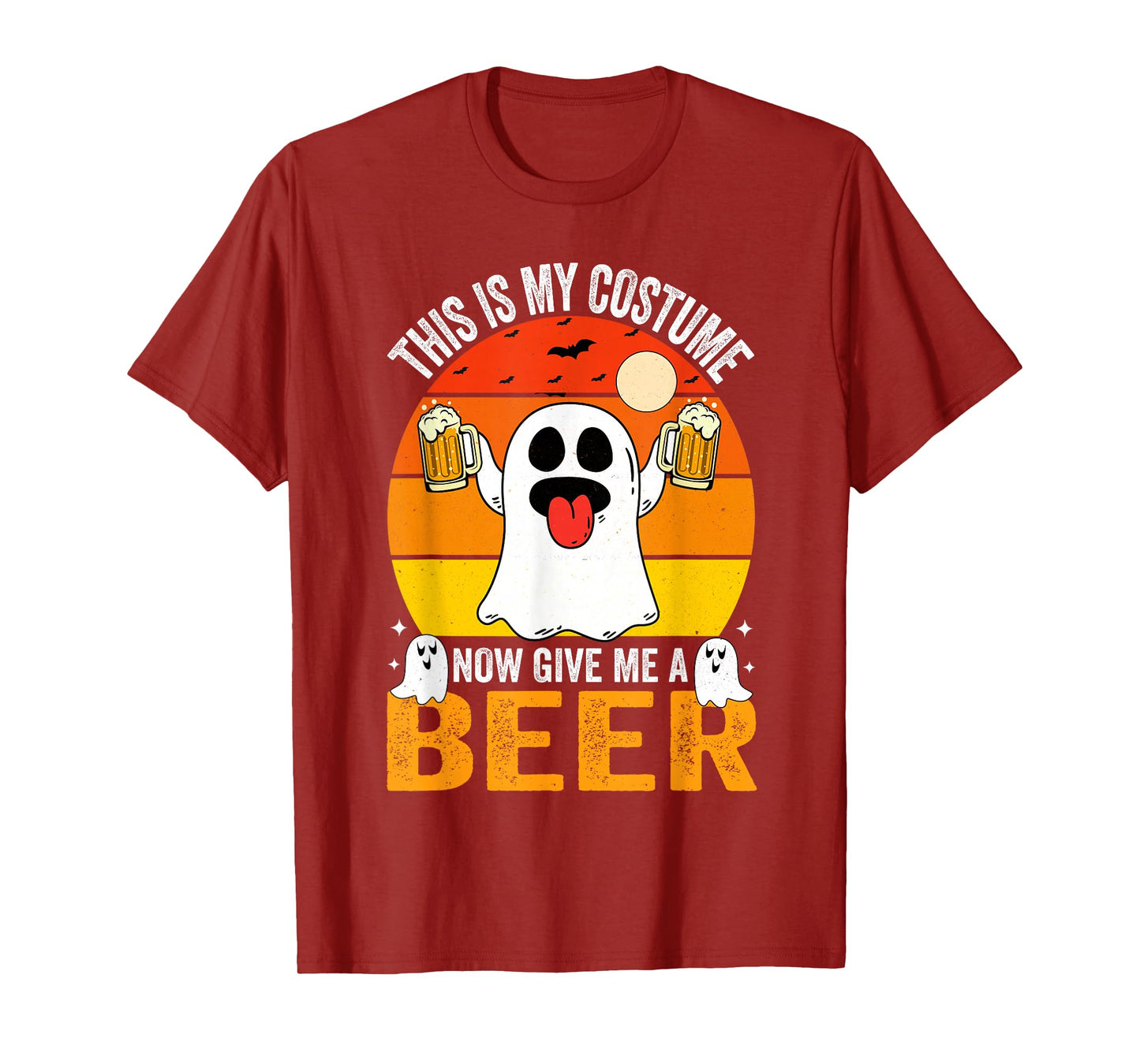 This is My Costume Now Give Me My Beer Ghost Funny Halloween T-Shirt