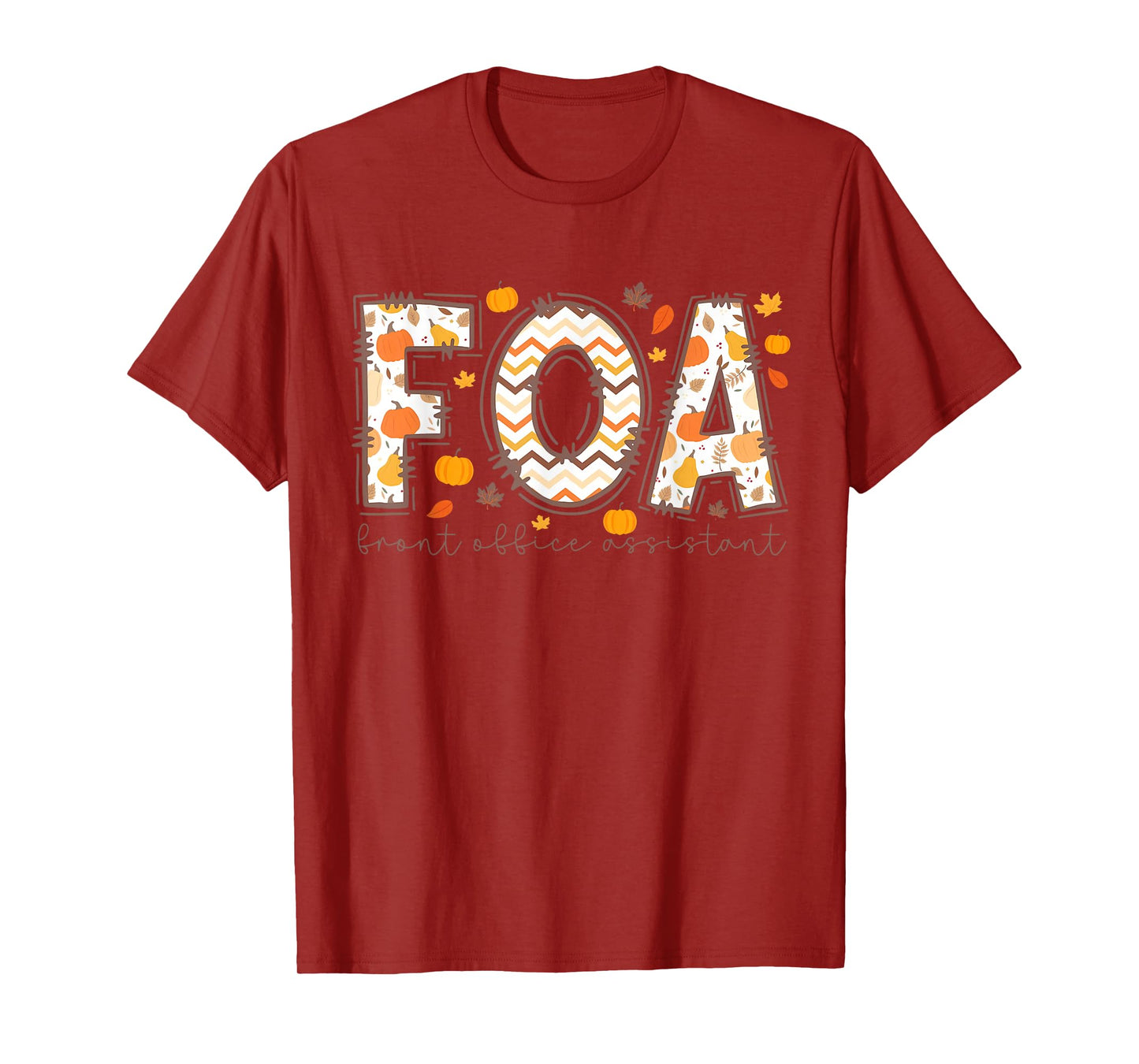 FOA Pumpkin Front Office Assistant Fall Autumn Thanksgiving T-Shirt