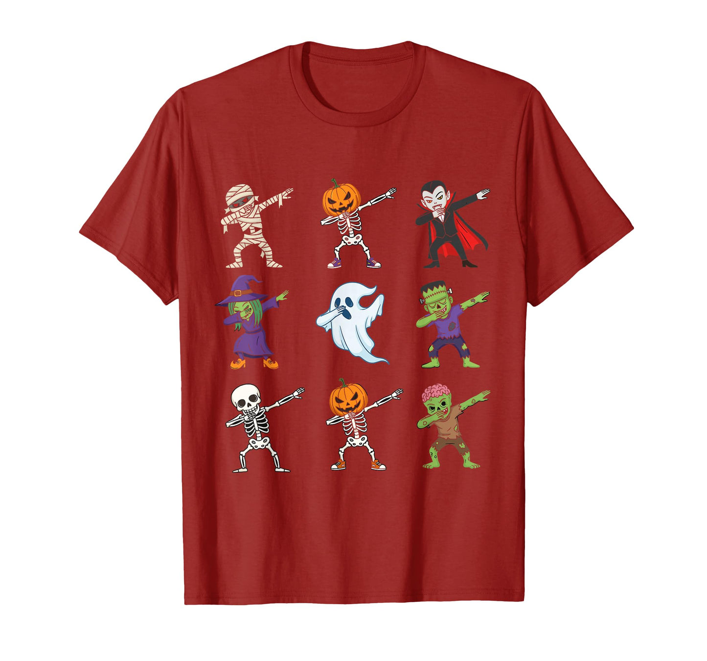Dabbing Halloween Costumes Skeleton Zombie Pumpkin Mummy T-Shirt