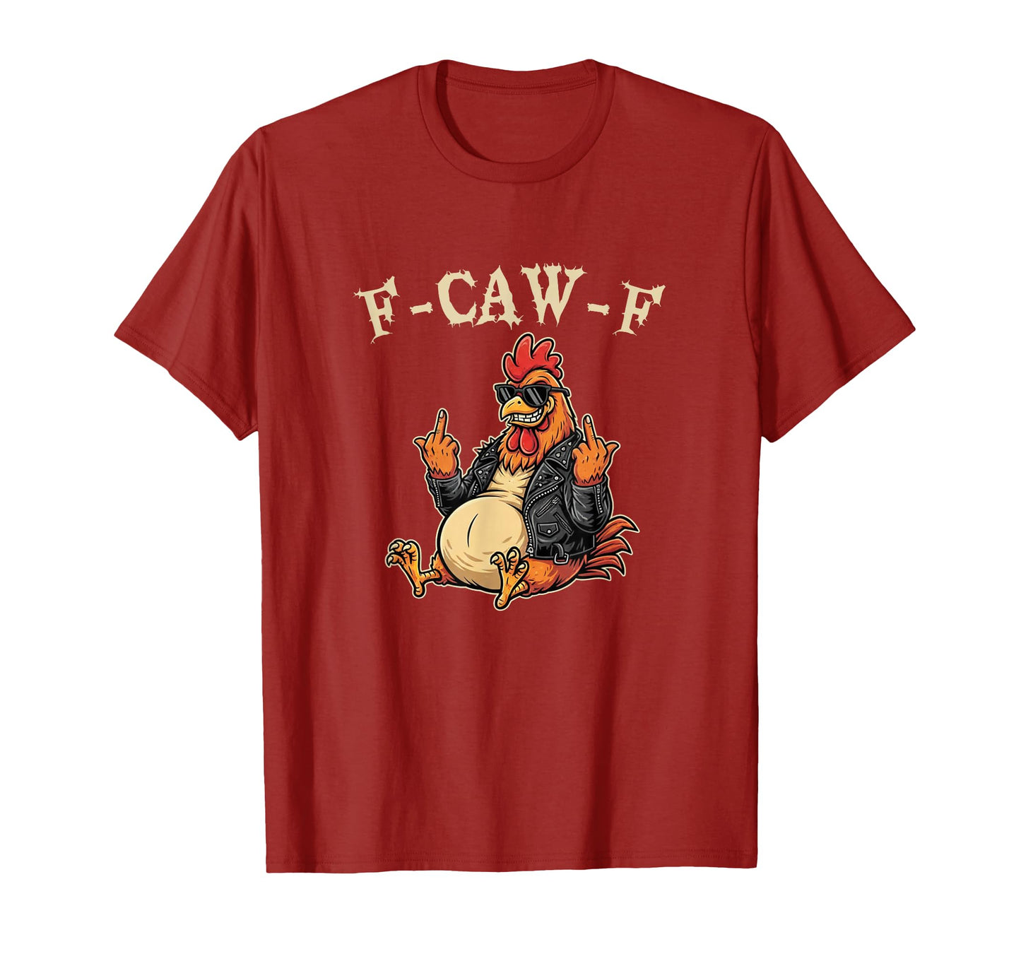 F-CAW-F Funny Halloween Adult Chicken T-Shirt