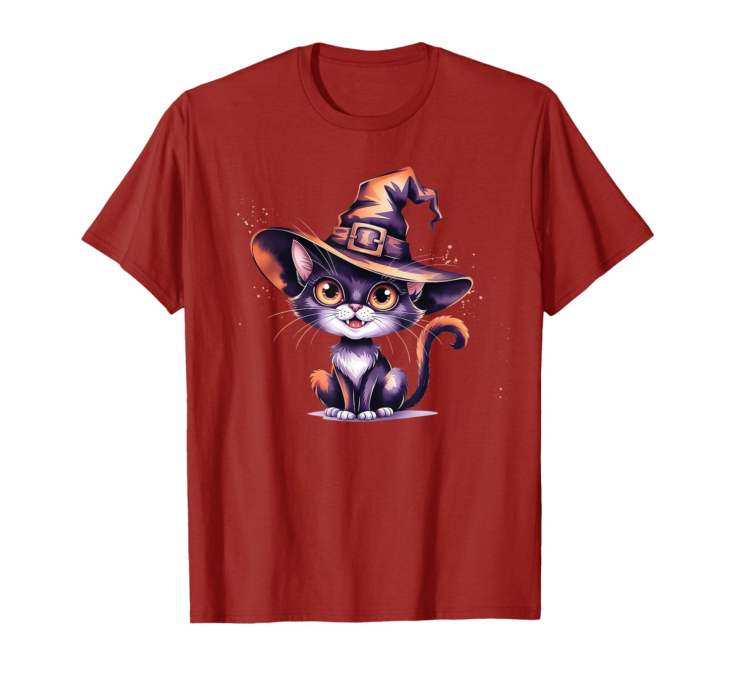 Funny Cat Witch Spooky Witches Feline Wizard Halloween Gag T-Shirt