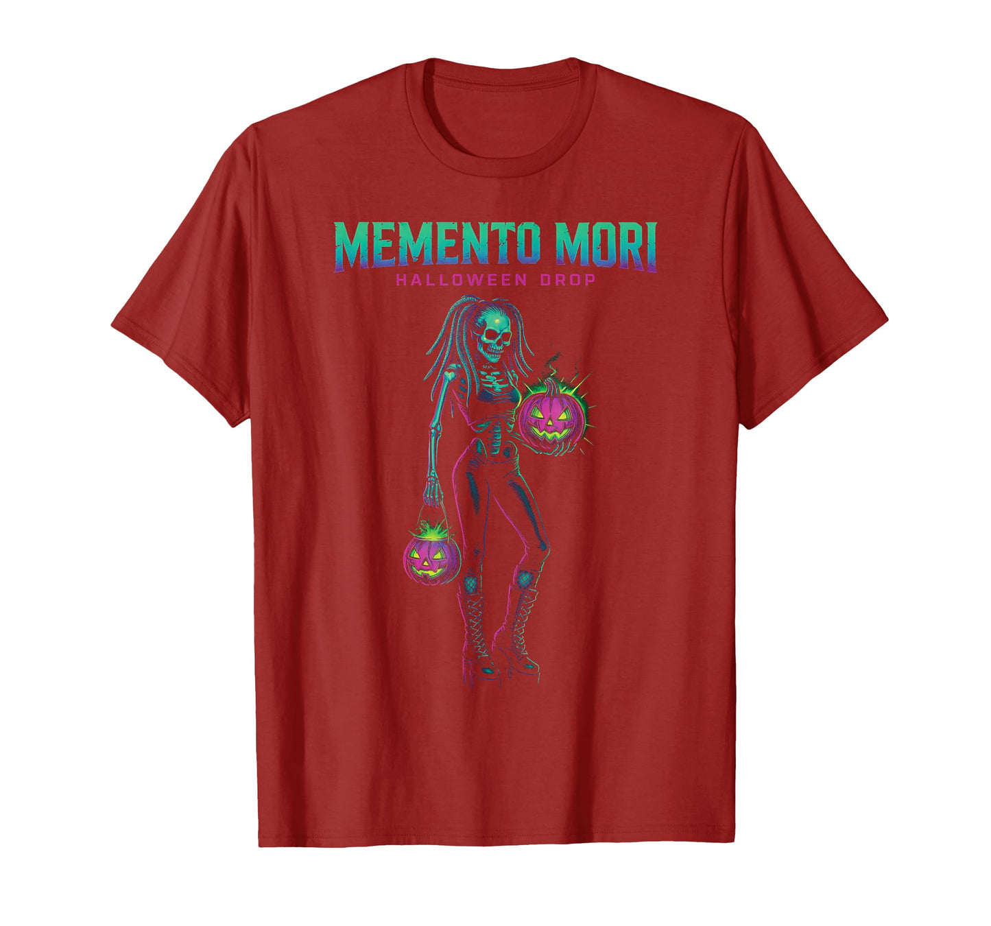 Memento Mori - Gothic Skeleton Cyberpunk Halloween Aesthetic T-Shirt