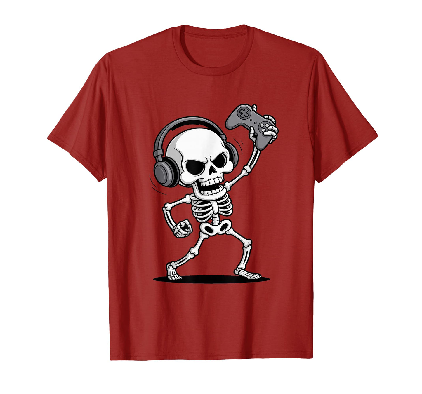 Funny Halloween Skeleton Gamer T-Shirt