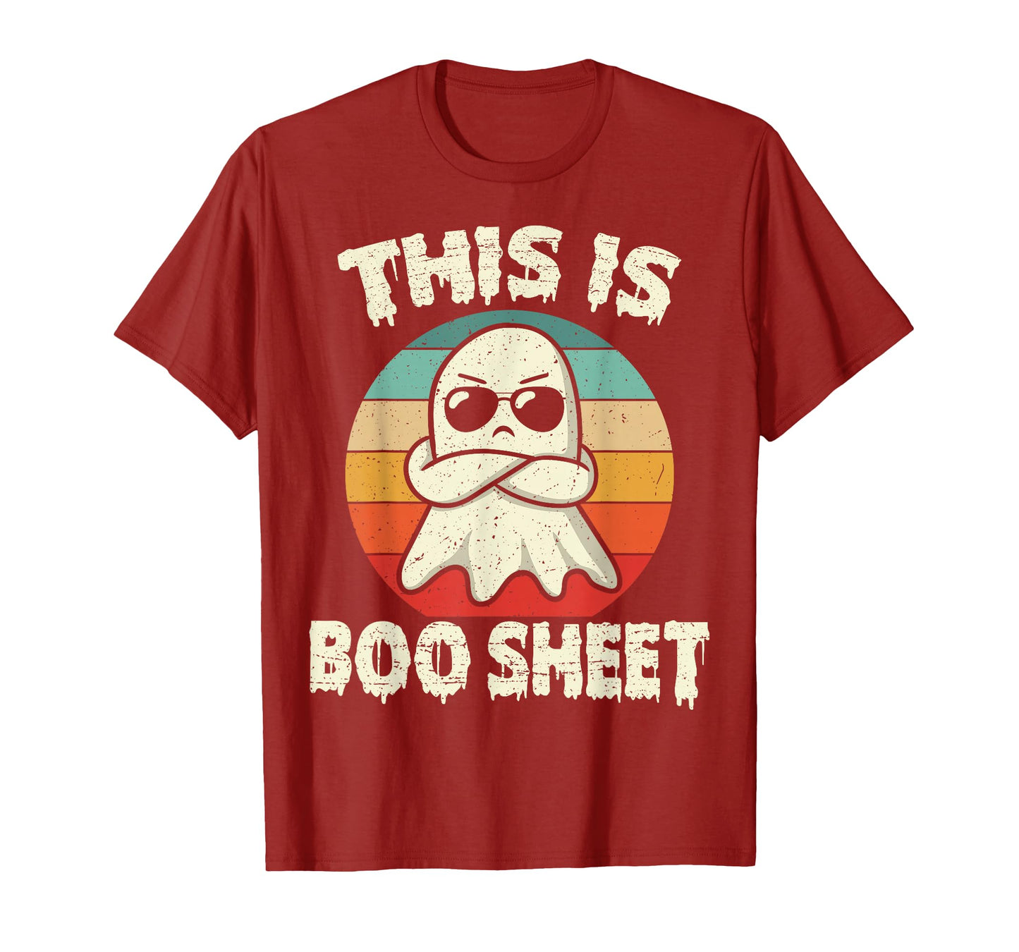 This is Boo Sheet Ghost Retro Halloween Costume Men Women T-Shirt